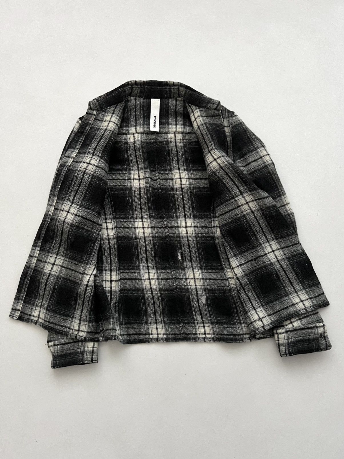 20471120 🔥SAMPLE Attachment Kazuyuki Kumagai Cashmere Grunge Shirt Size US S / EU 44-46 / 1 - 12 Thumbnail