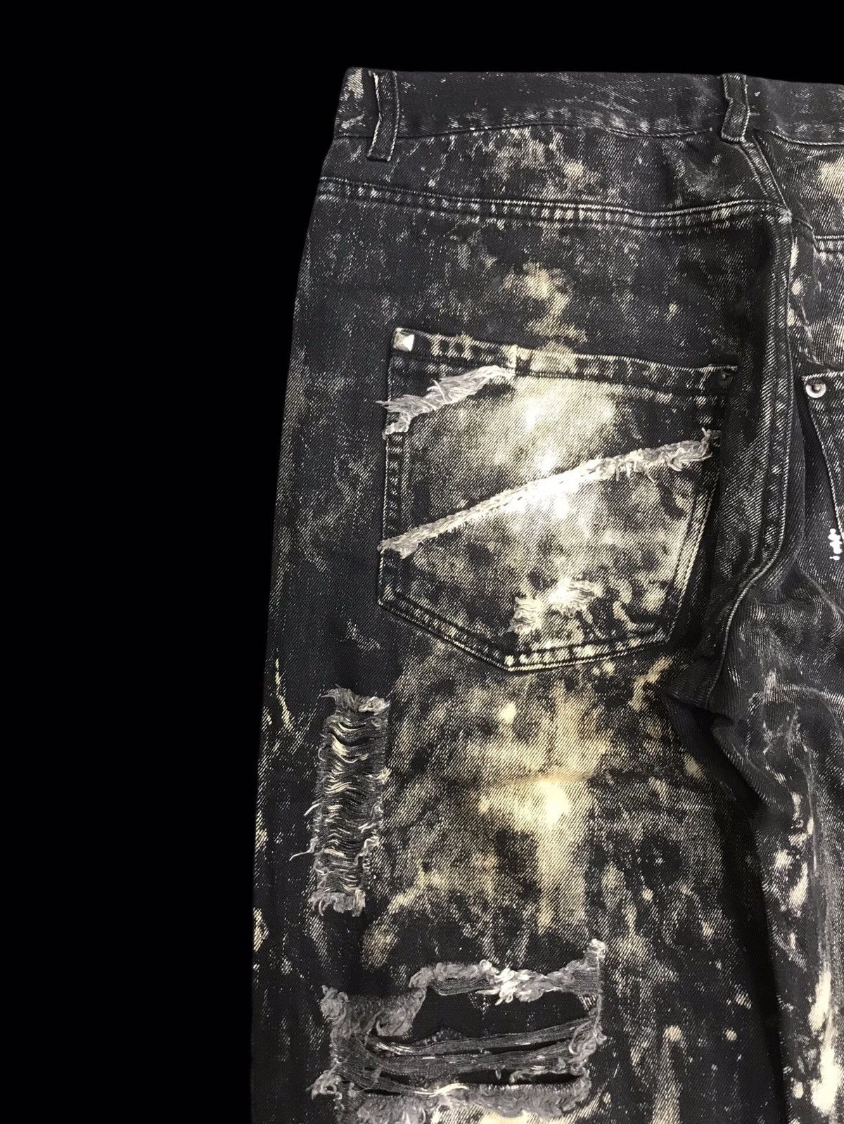 Japanese Brand 💥PUNK💥SEX POT REVENGE Japan Heavy Distressed Denim F206 Size US 35 - 12 Thumbnail
