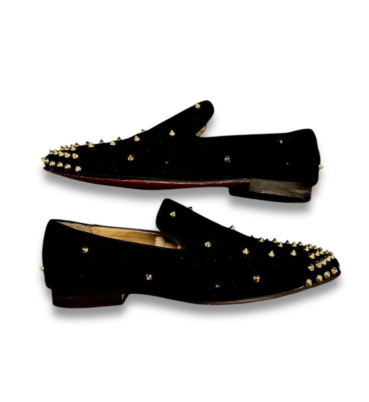 Christian Louboutin Black Suede Christian Louboutin Spikes Slip on Casual Loafer Size US 10 / EU 43 - 7 Thumbnail