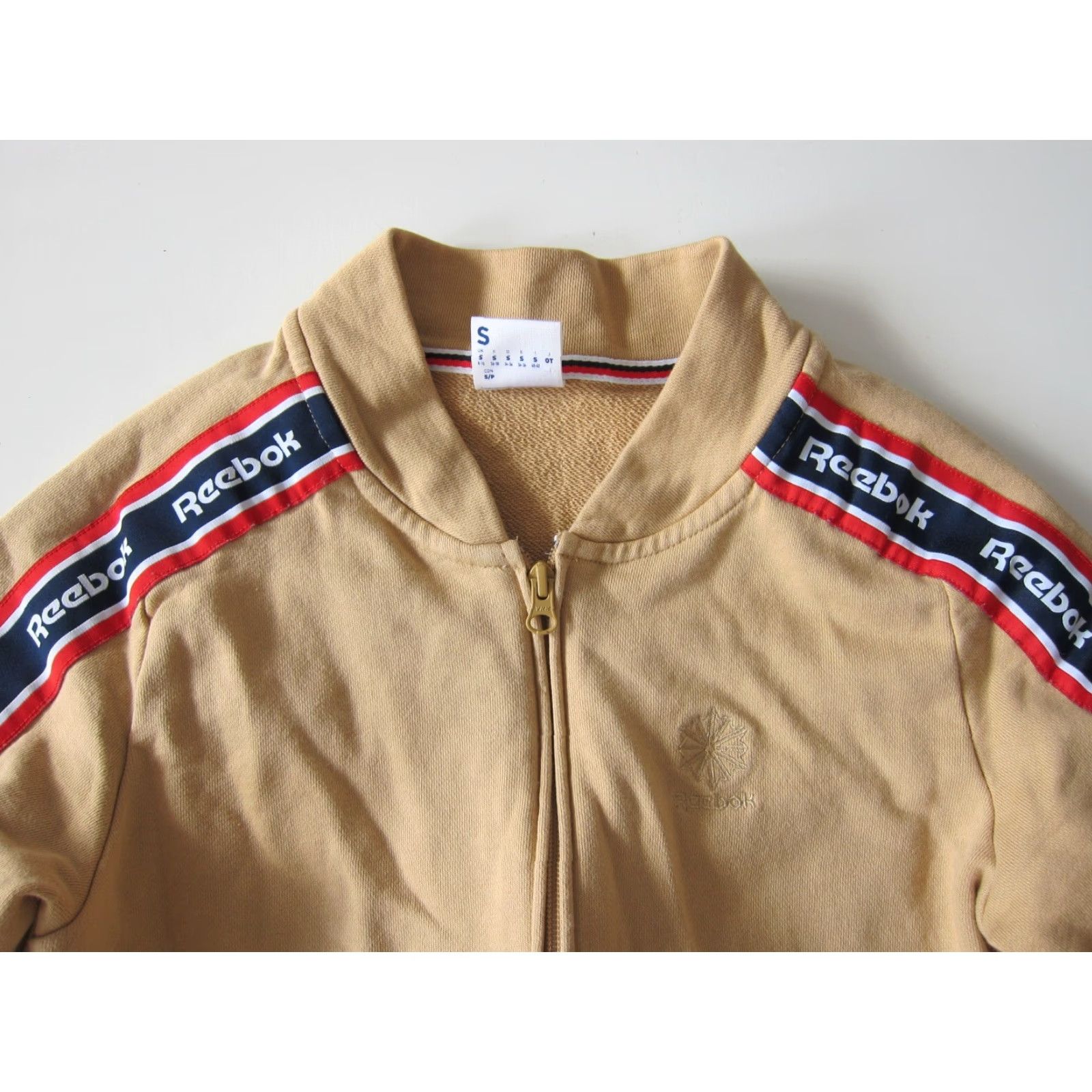 Reebok Vintage Reebok Track Jacket Women Small Full Zip 100% Cotton Brown Pocket Jacket Size S / US 4 / IT 40 - 3 Thumbnail