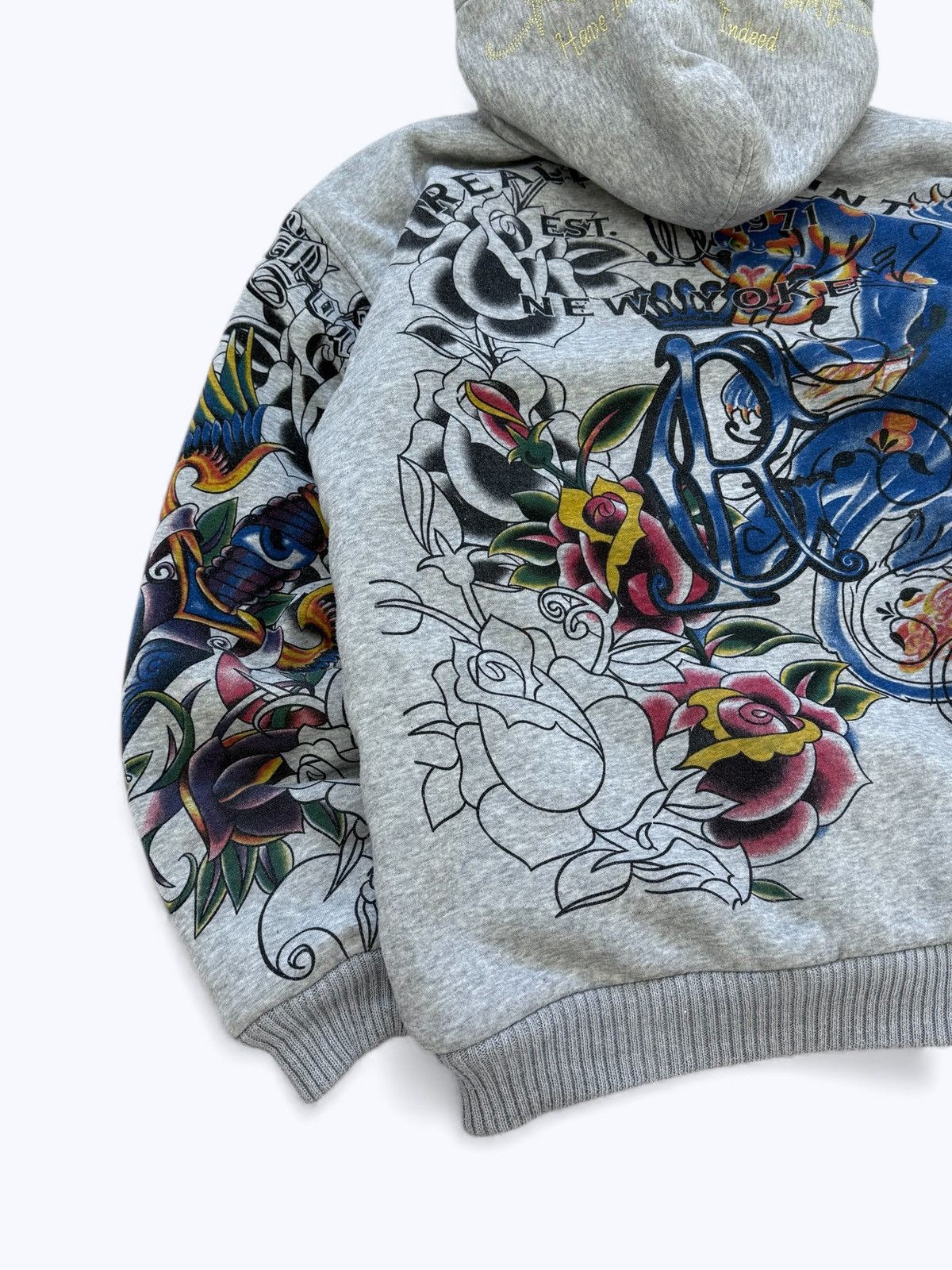 Ed Hardy Vintage Y2K Really Point Ed Hardy Style Zip Hoodie Size US XL / EU 56 / 4 - 10 Thumbnail