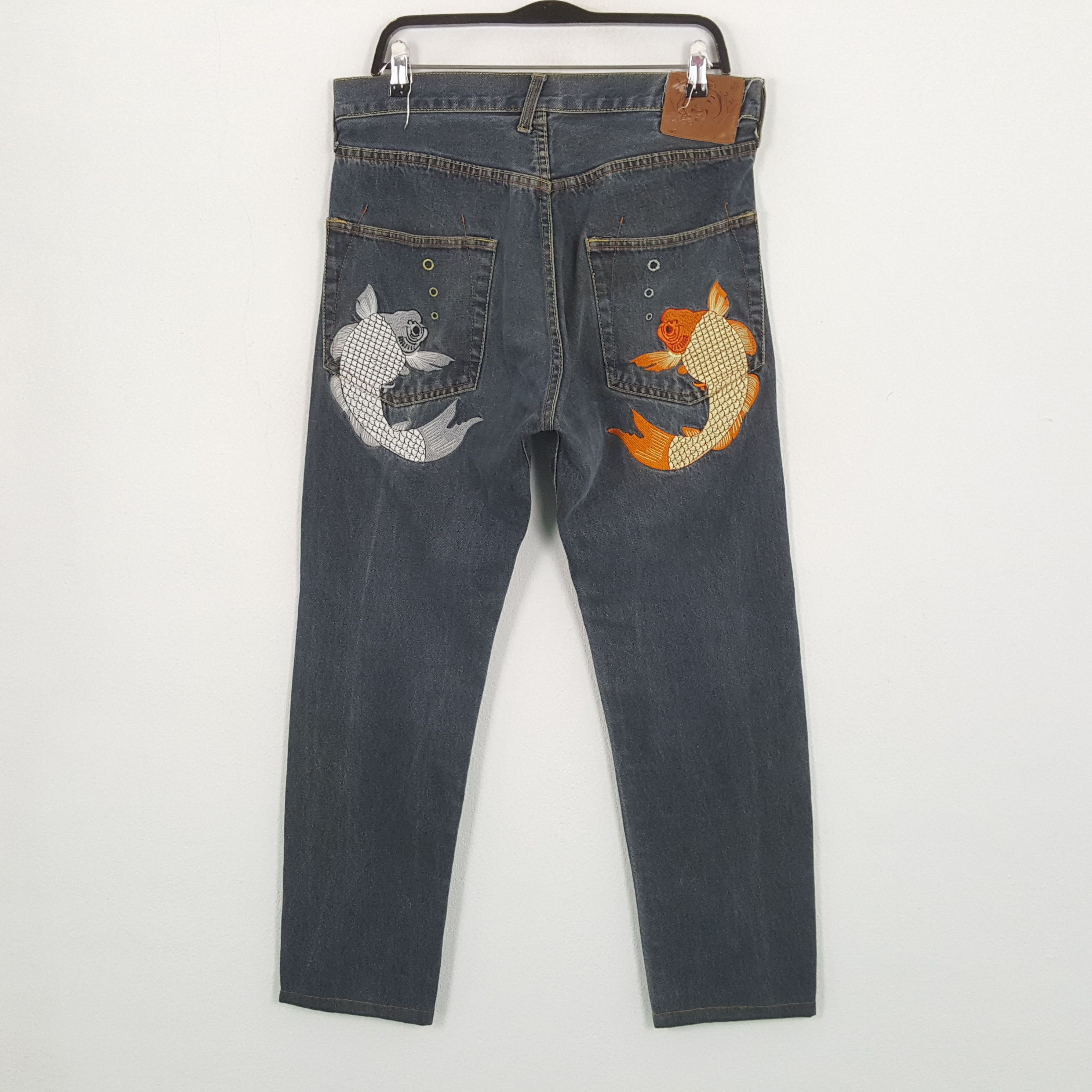 Japanese Brand × Vintage EVISU Japanese Brand Streetwear Custom Daicock Jeans Size US 33 - 4 Thumbnail