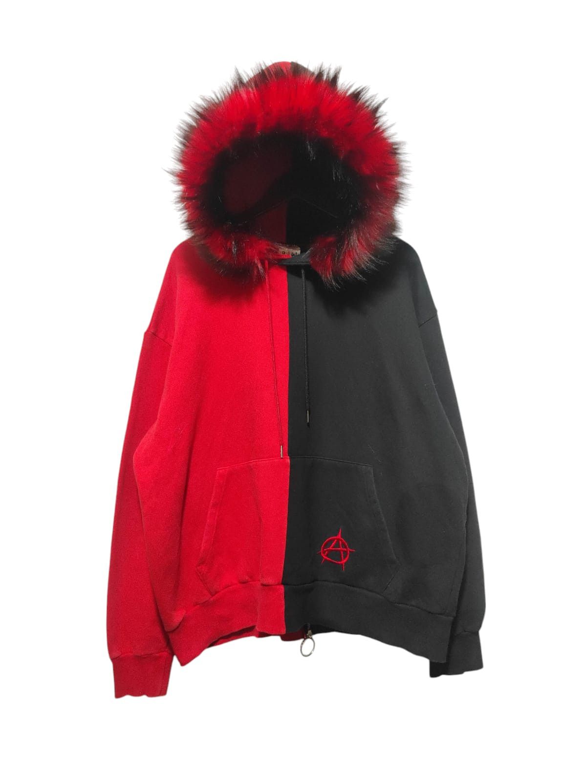 Hysteric Glamour B&W Back Oversized Zipper Fur Hoodie ifsixwasnine lgb style Size US XL / EU 56 / 4 - 2 Thumbnail