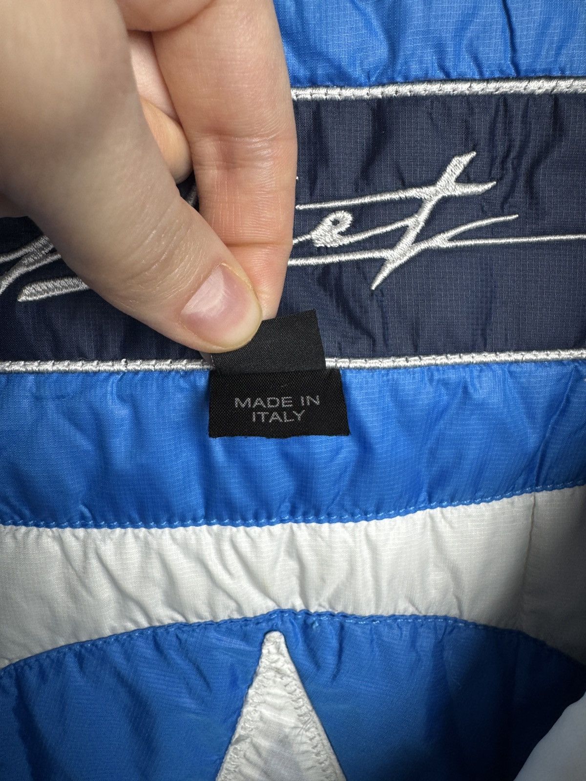 JET SET Jet Set Blue Nylon striped insulated ski jacket Italy sz 2 Size US M / EU 48-50 / 2 - 13 Thumbnail