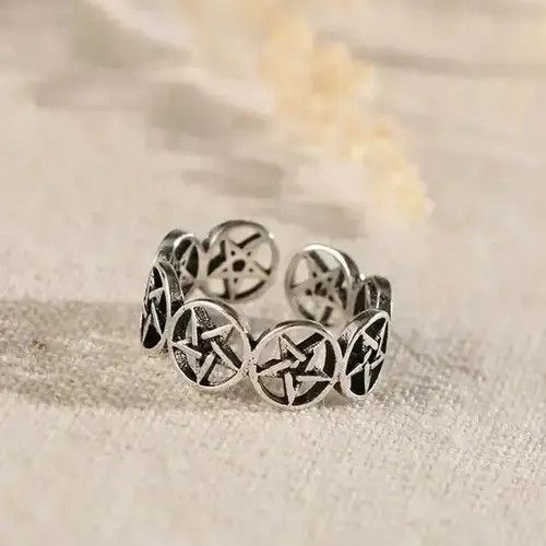 Jewelry Star Bowknot Open Ring in Silver, Men's
