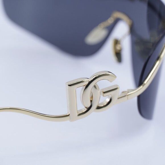 Dolce & Gabbana Dolce & Gabbana DG2320 02/87 Sunglasses Shiny Gold Shield Size ONE SIZE - 5 Thumbnail