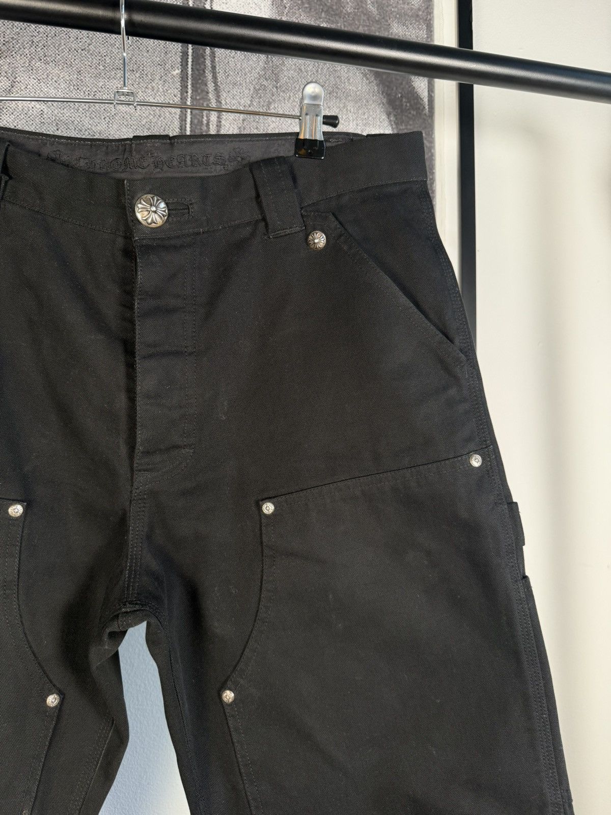Chrome Hearts 🏁CLASSIC OG RELEASE🏁 .925 SILVER DOUBLE KNEE CARPENTER PANTS Size US 32 / EU 48 - 3 Thumbnail