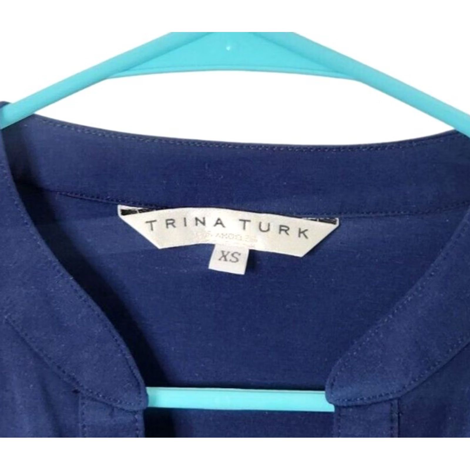 Trina Turk Trina Turk Womens XS Sleeveless Tank Dress Navy Blue Stretch Size XS / US 0-2 / IT 36-38 - 4 Thumbnail