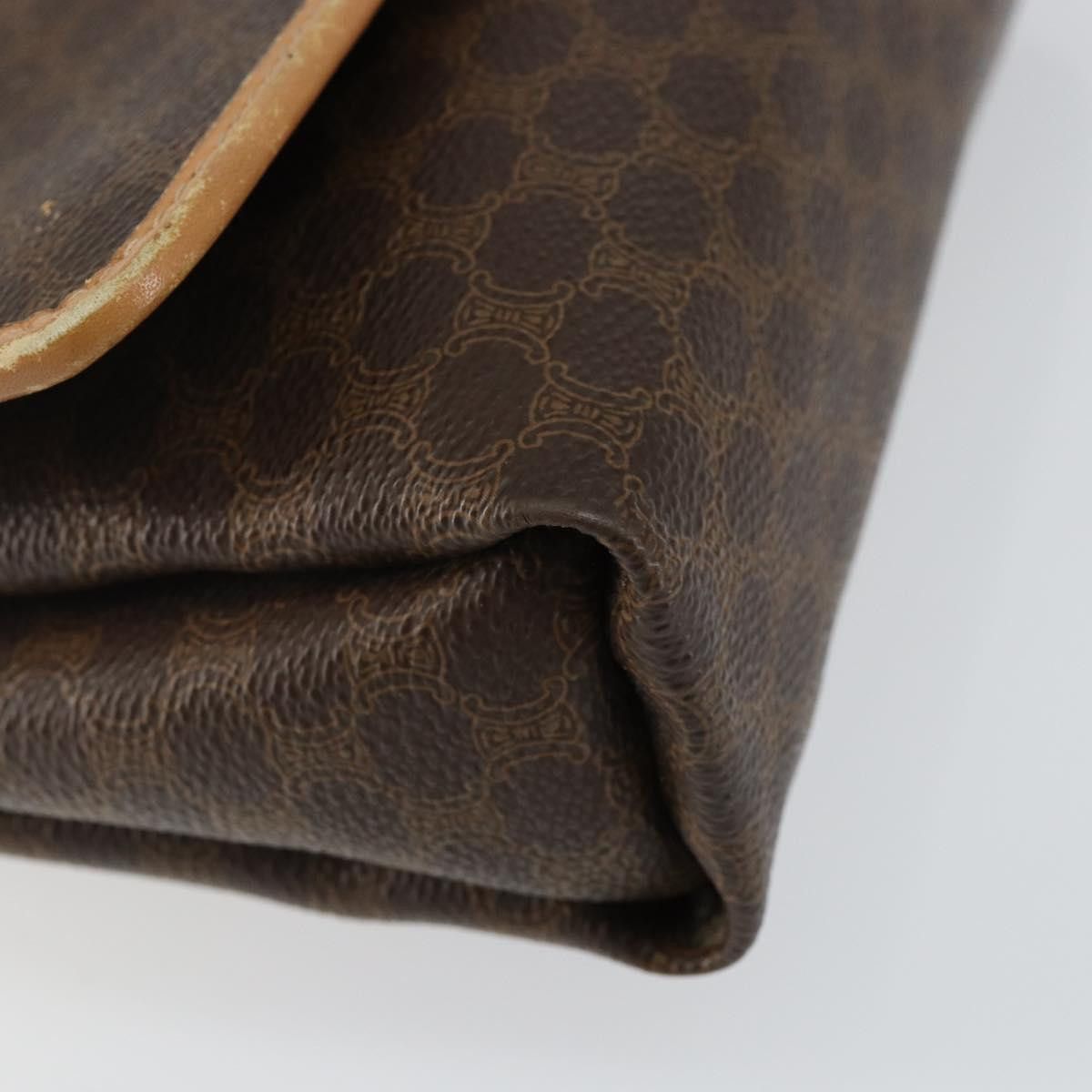 Celine CELINE Macadam Canvas Shoulder Bag Pvc Leather Brown Gold Size ONE SIZE - 9 Thumbnail