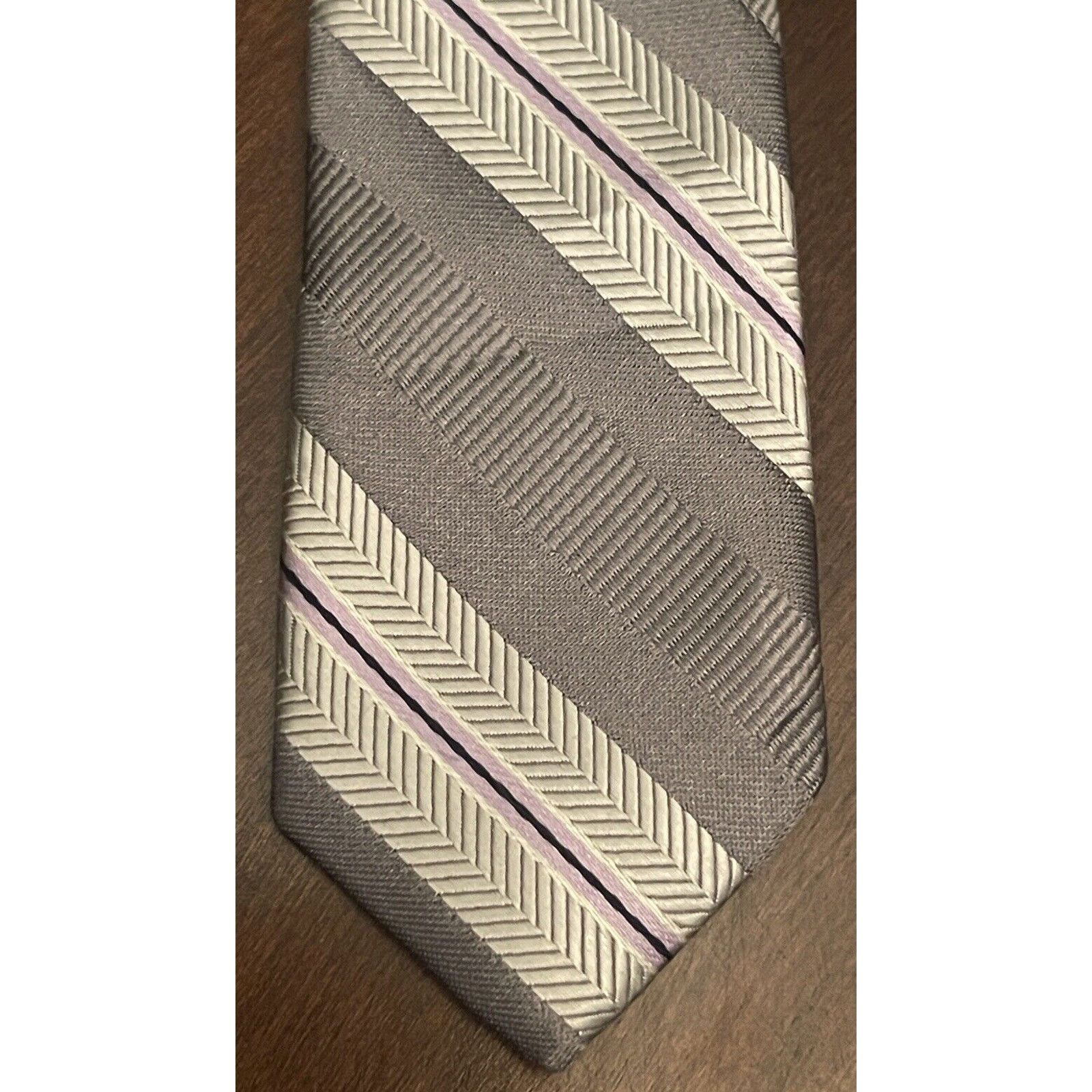 Michael Kors Michael Michael Kors Gray Purple 100% Silk Made In China Size ONE SIZE - 6 Thumbnail