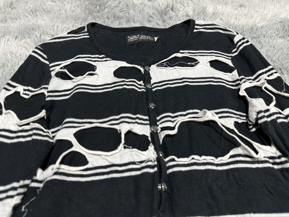 If Six Was Nine 🔥Sick Y2K L7 Real Hip Mummy Layered Striped Henley Ls Shirt Size US S / EU 44-46 / 1 - 3 Thumbnail