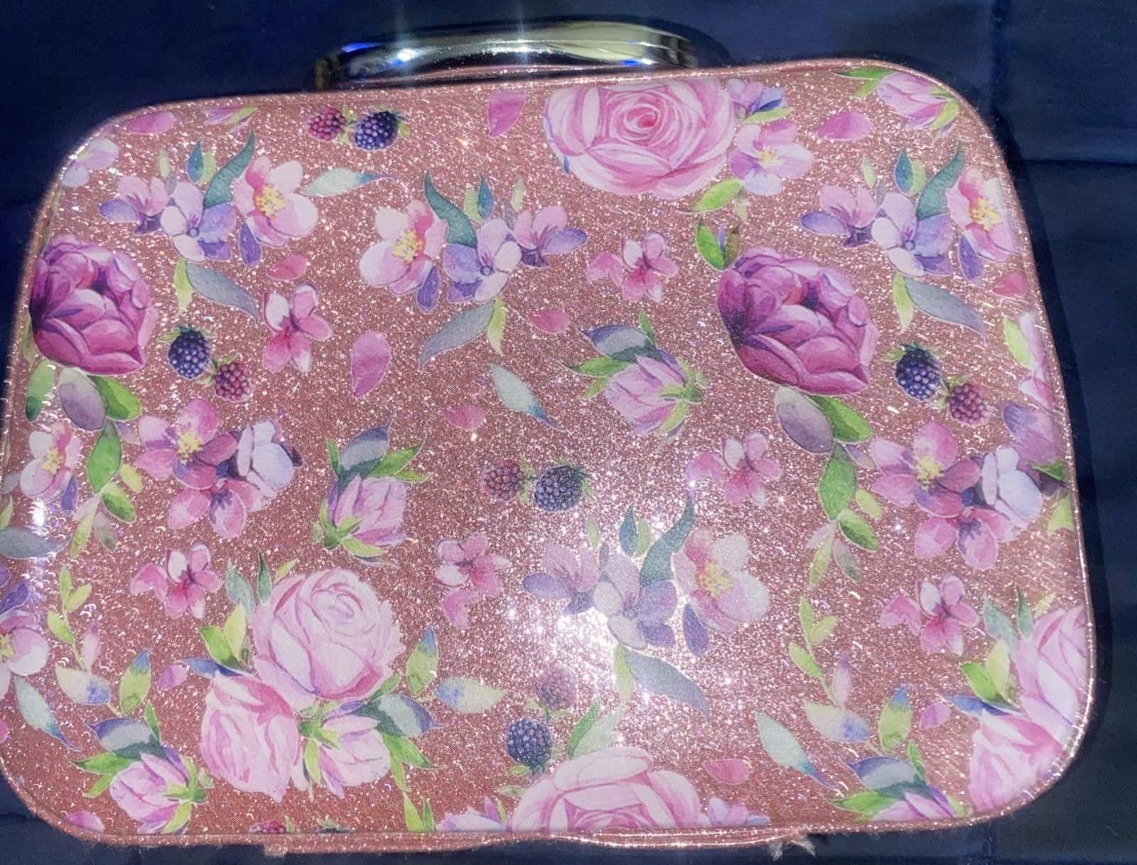 The Unbranded Brand Girls Glitter Unicorn Floral Carrying Case Size ONE SIZE - 2 Thumbnail