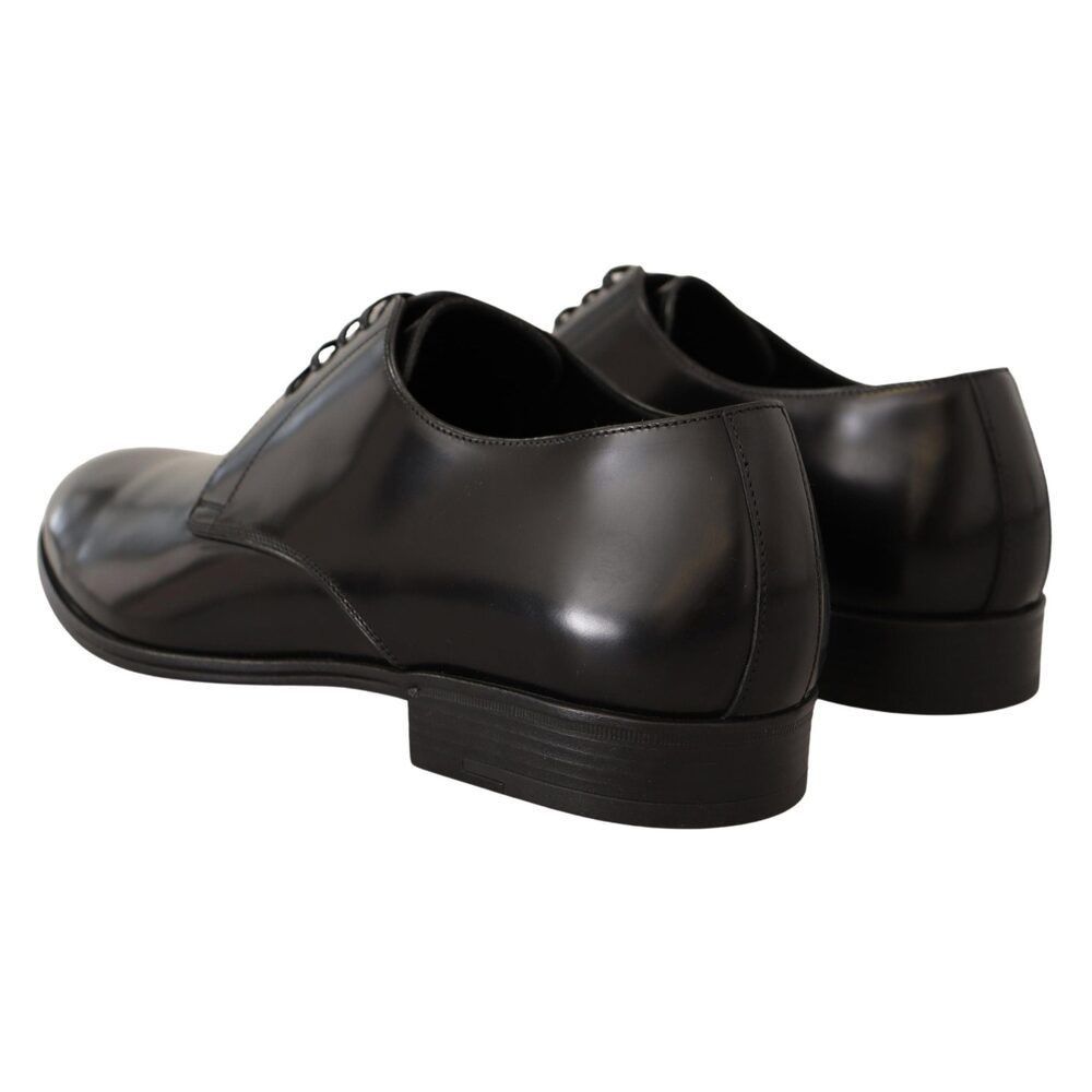 Dolce & Gabbana Dolce & Gabbana Elegant Black Leather Derby Shoes Size US 6 / EU 39 - 3 Thumbnail