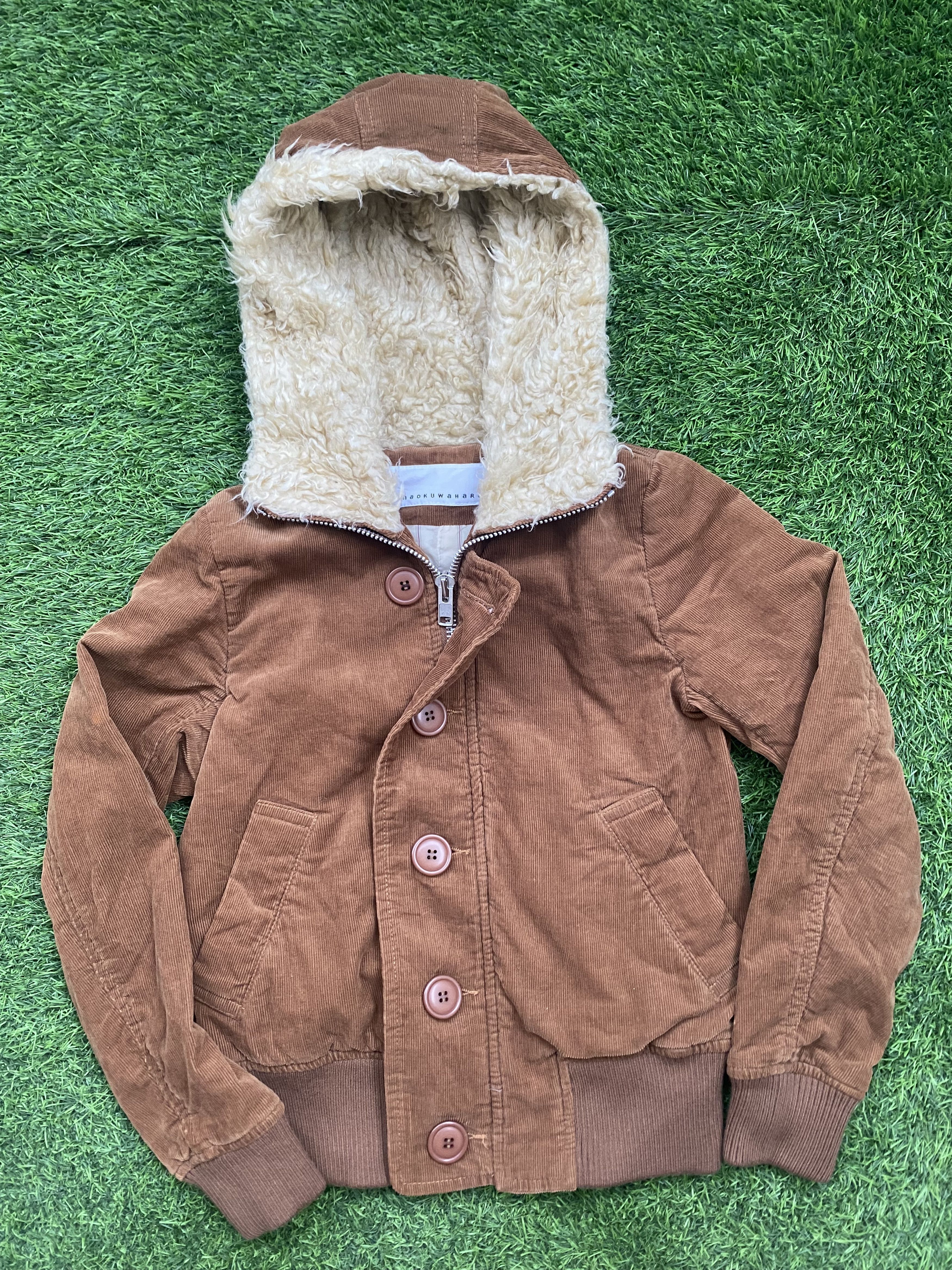 Sunao Kuwahara by Issey Miyake Corduroy Sherpa Hoodie Jacket