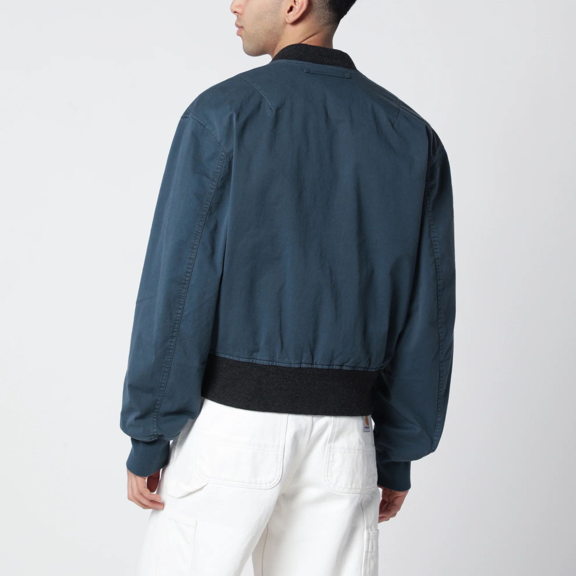 JW Anderson o1d2blof0526 Cotton Jacket in Navy Blue Size US M / EU 48-50 / 2 - 2 Thumbnail