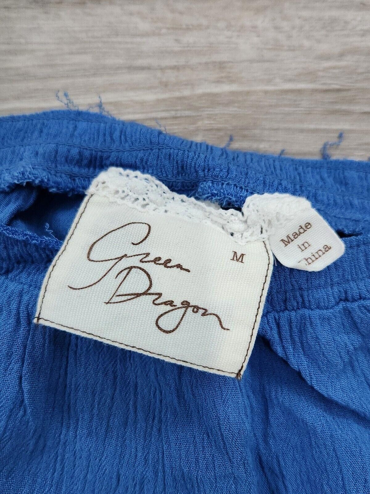 Designer Green Dragon Beach Pants Medium Blue Ombre Skinny Pockets Size 32" / US 10 / IT 46 - 3 Thumbnail