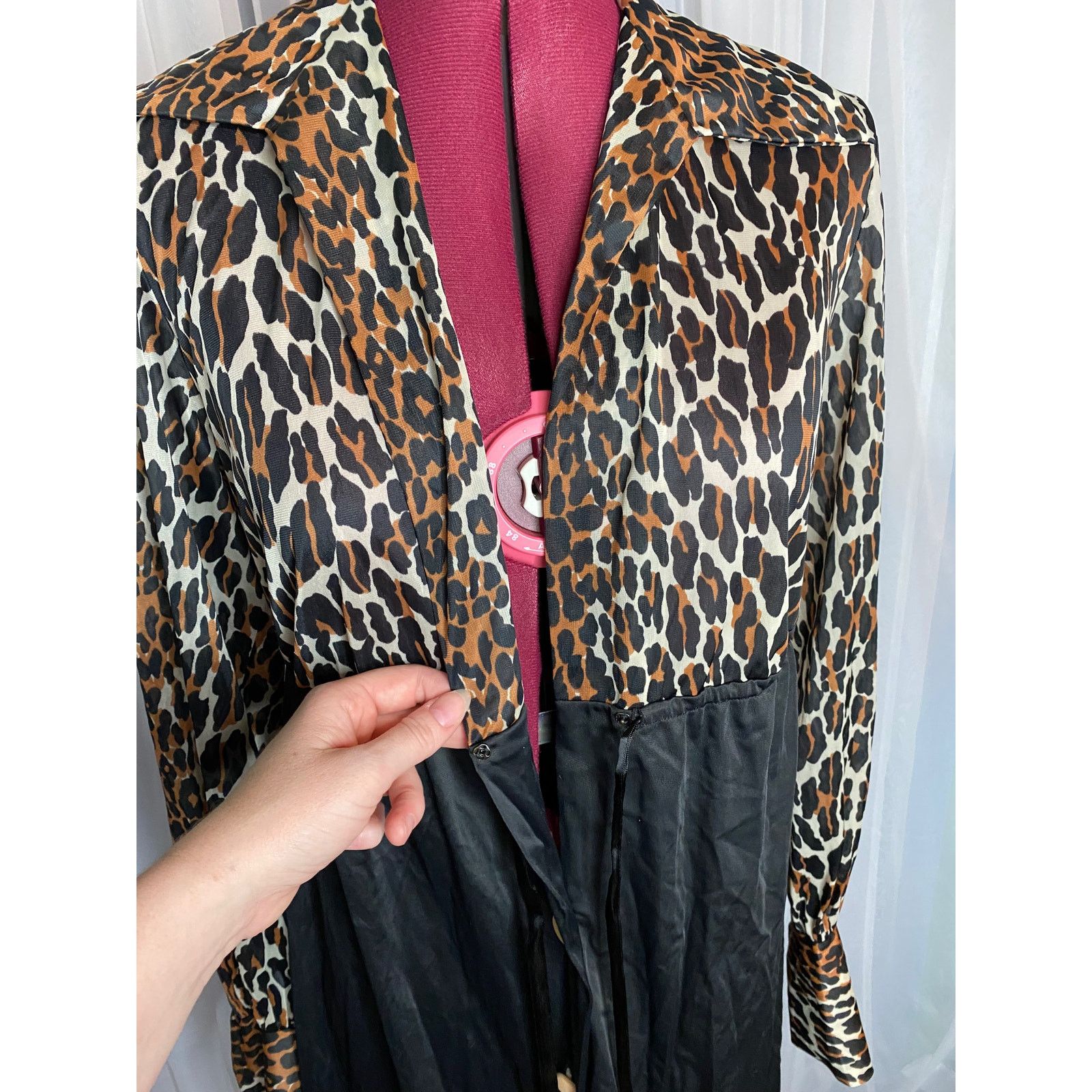 Vintage Vanity fair purple label leopard print dressing gown 1960s Size ONE SIZE - 8 Thumbnail