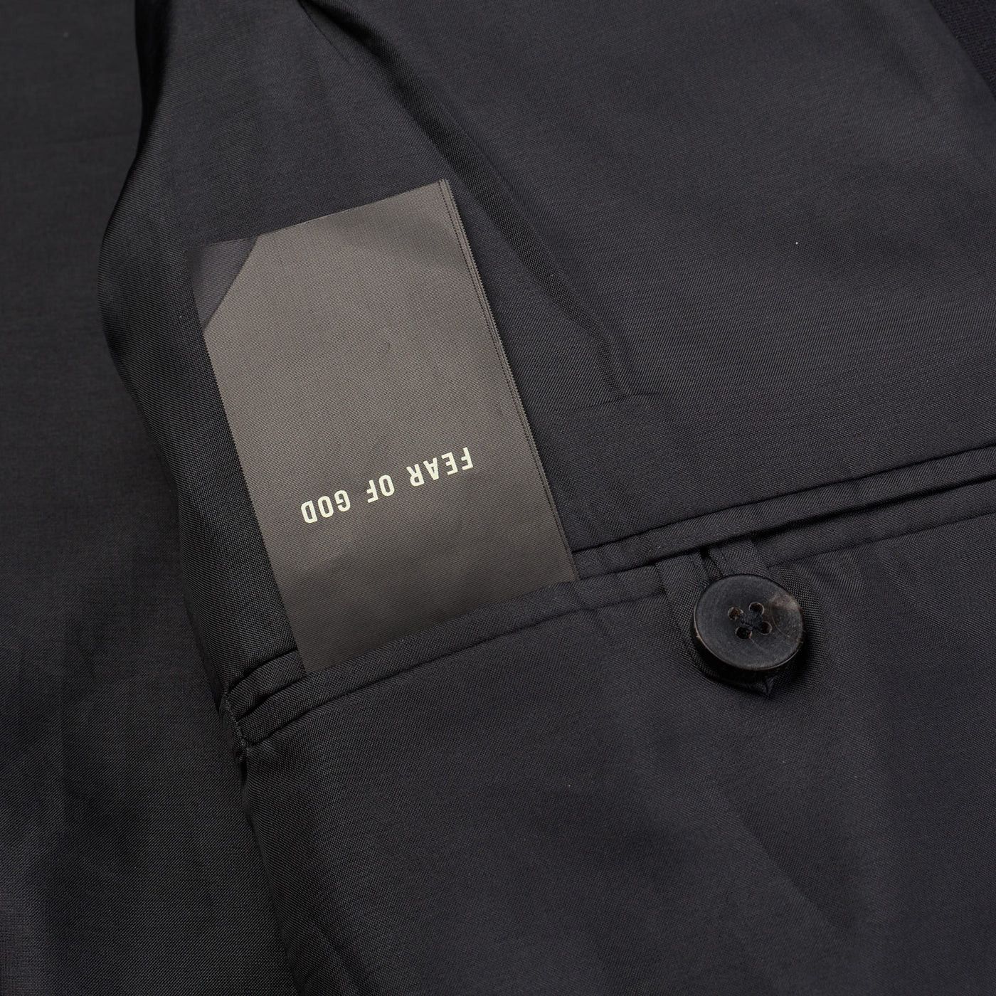 Fear of God FEAR OF GOD Black Single Breasted Lapelless Blazer Size 40R - 8 Thumbnail