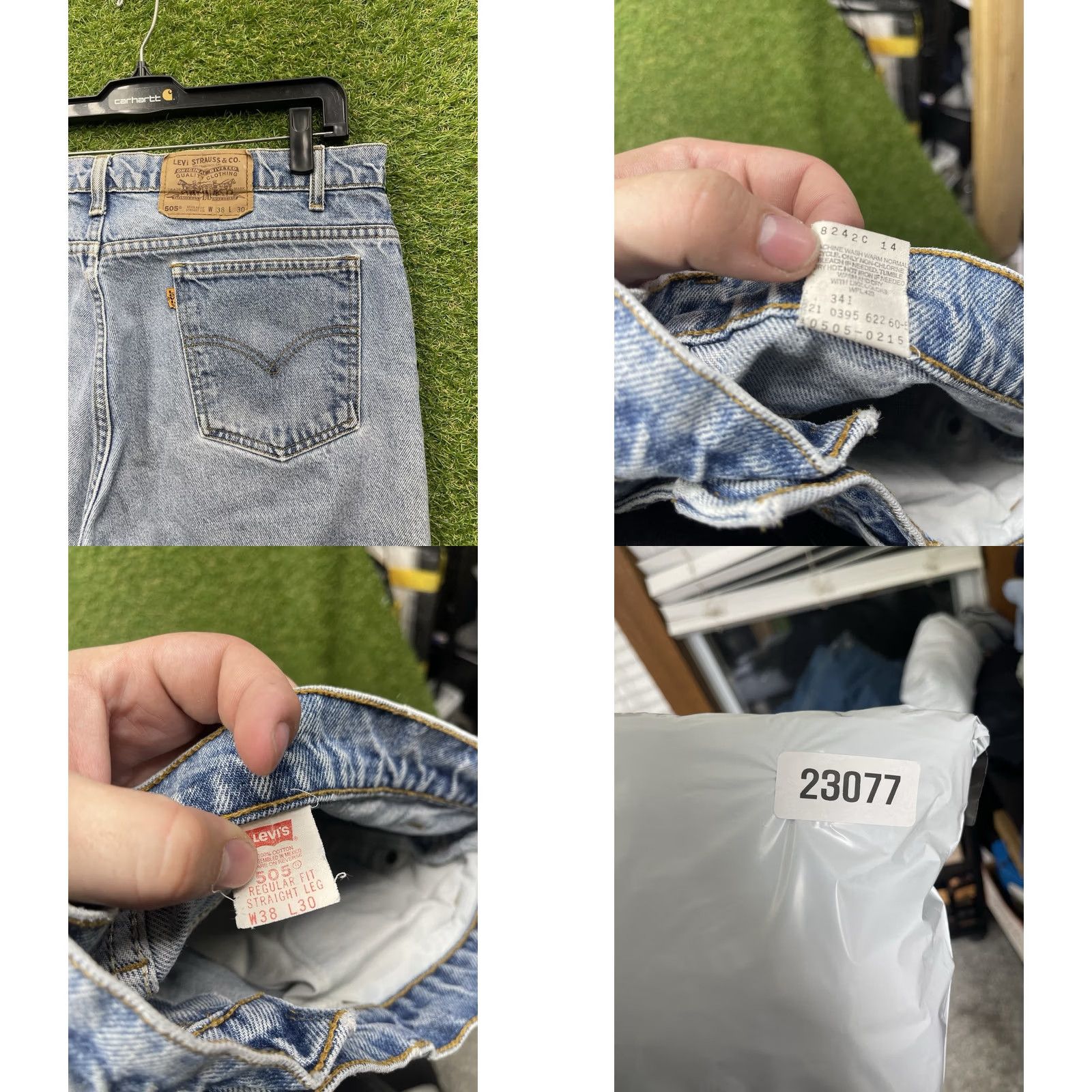 Levi's VINTAGE Levi's 505 Jeans Mens 38x30 Denim Blue Straight 5-Pocket USA Workwear Distressed Slimmed Fit Regular Mens Size US 38 / EU 54 - 8 Thumbnail