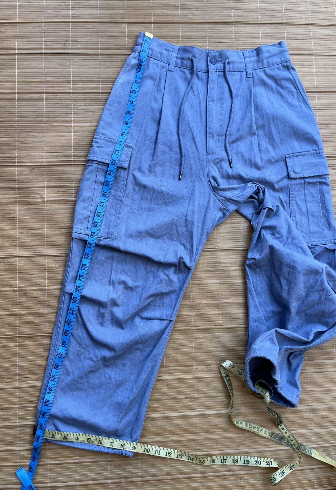 Japanese Brand Japanese brand Purple&yellow cargo baggy pants Size US 31 - 8 Thumbnail