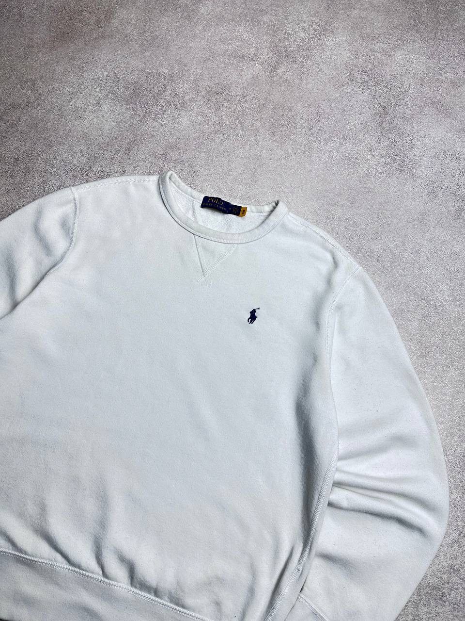 Polo Ralph Lauren Vintage Polo Ralph Lauren Pony White Boxy Sweatshirt Y2K M Size US M / EU 48-50 / 2 - 2 Thumbnail