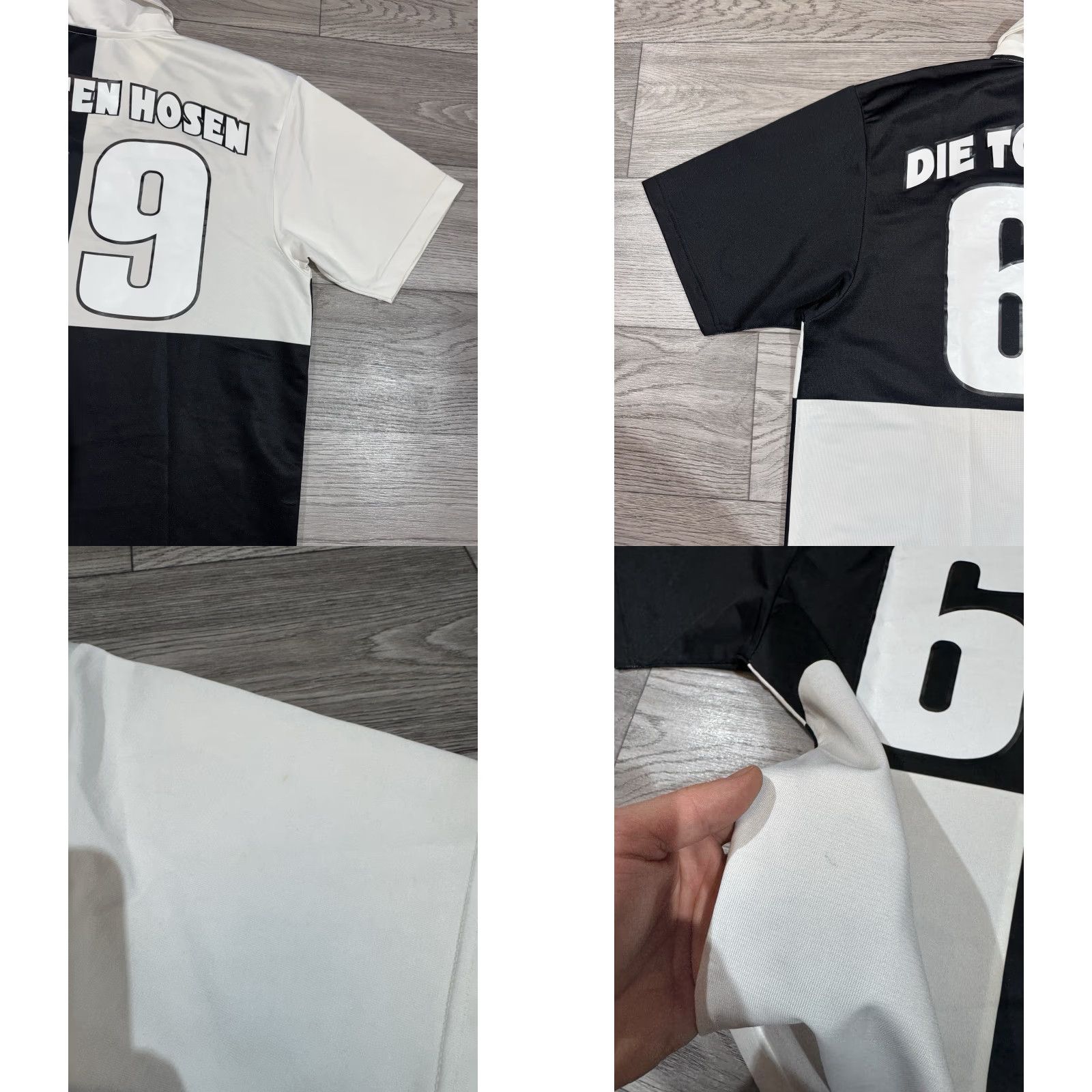 Vintage Die Toten Hasen Jersey Shirt Skull Crossbones Punk Rock Graphic Size XL Mens T-Shirt Black/White Size US XL / EU 56 / 4 - 10 Thumbnail
