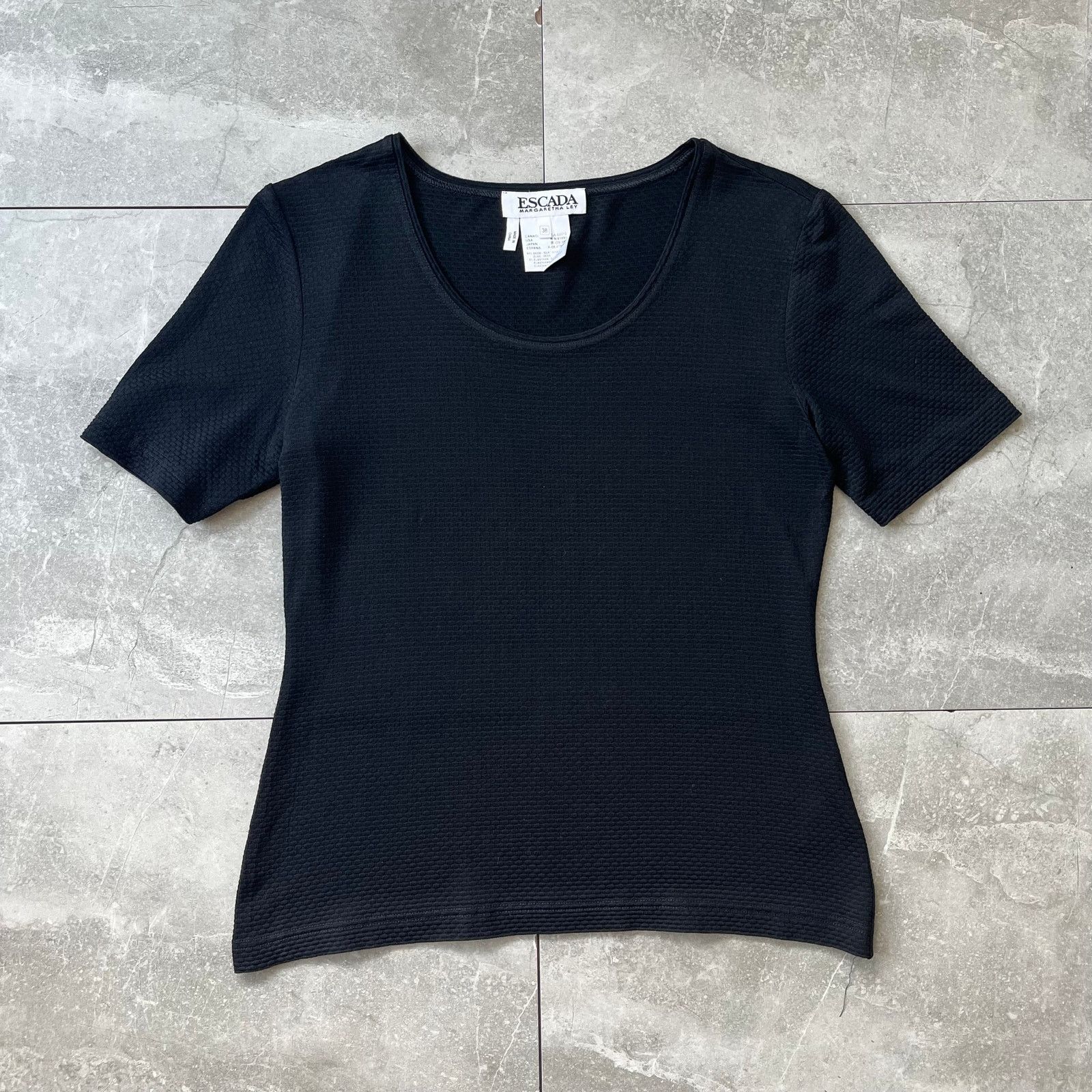 Escada Escada Margaretha Ley Black Silk Blend Top – Size 38 Size S / US 4 / IT 40 - 1 Thumbnail