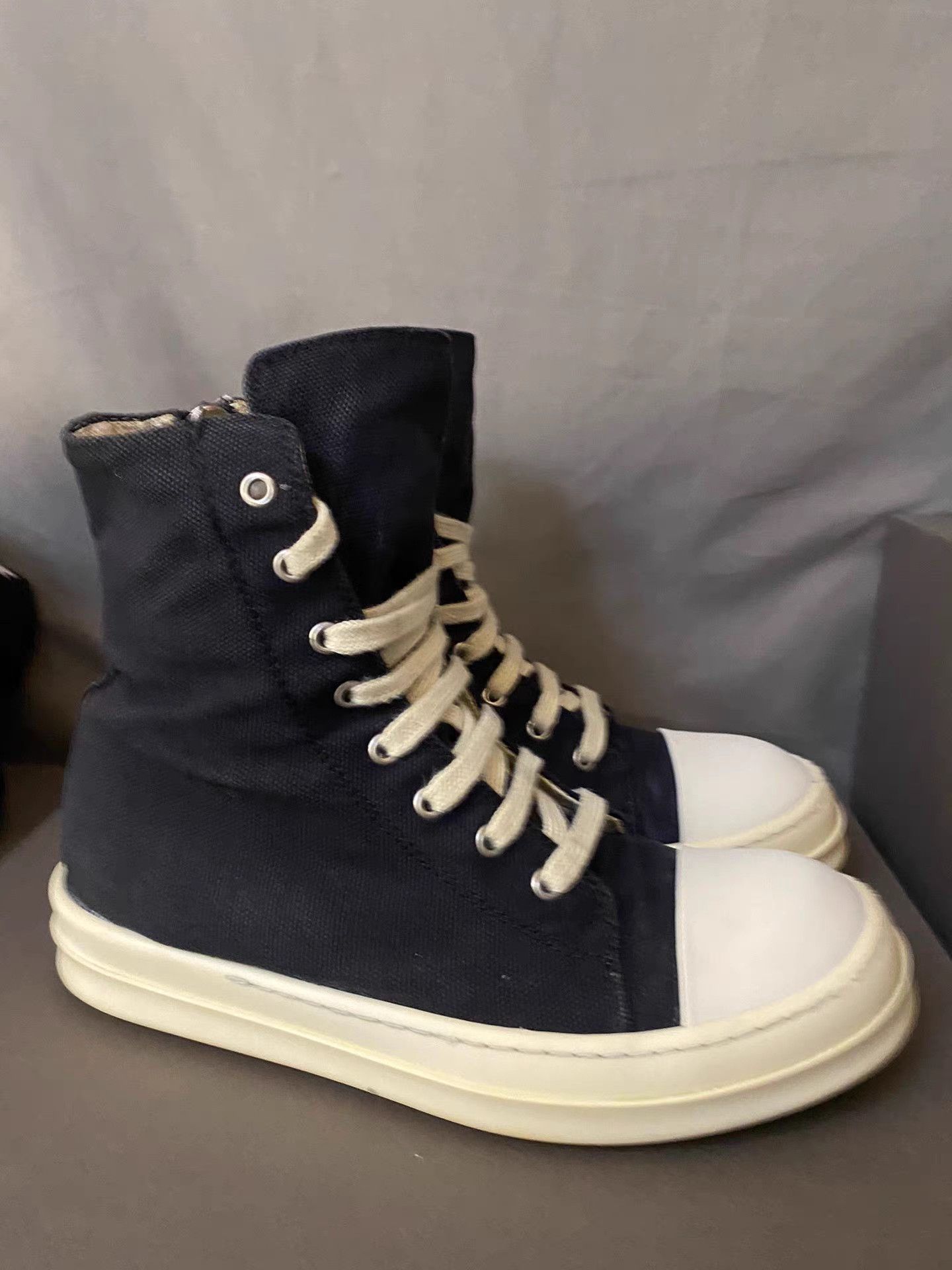 Rick Owens Rick Owens DRKSHDW Canvas Low Top Sneakers Size US 8 / EU 41 - 3 Thumbnail