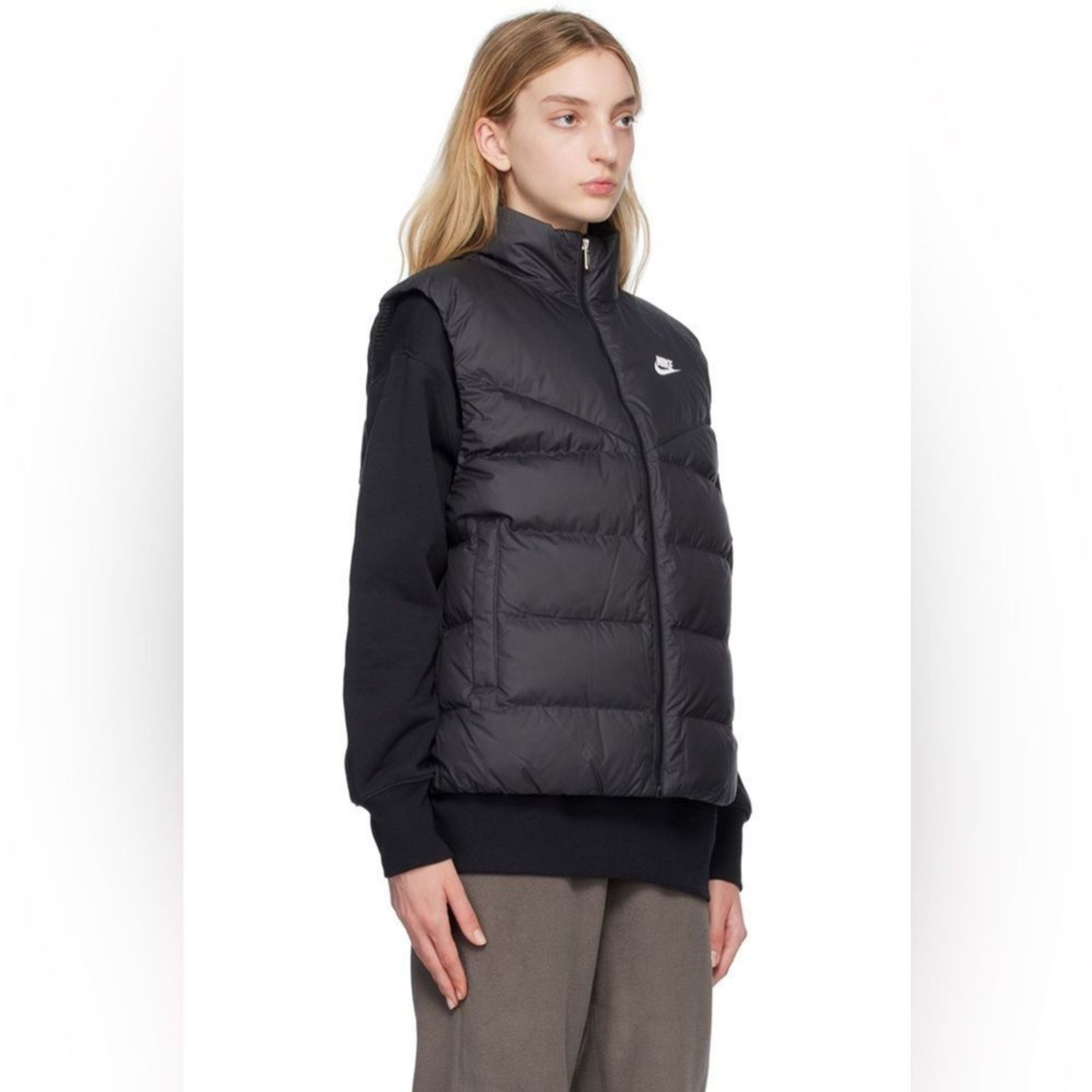 Nike NWT Nike Therma-FIT Windrunner Puffer Vest Womens 2XL Black Size XXL / US 16-18 / IT 52-54 - 2 Thumbnail