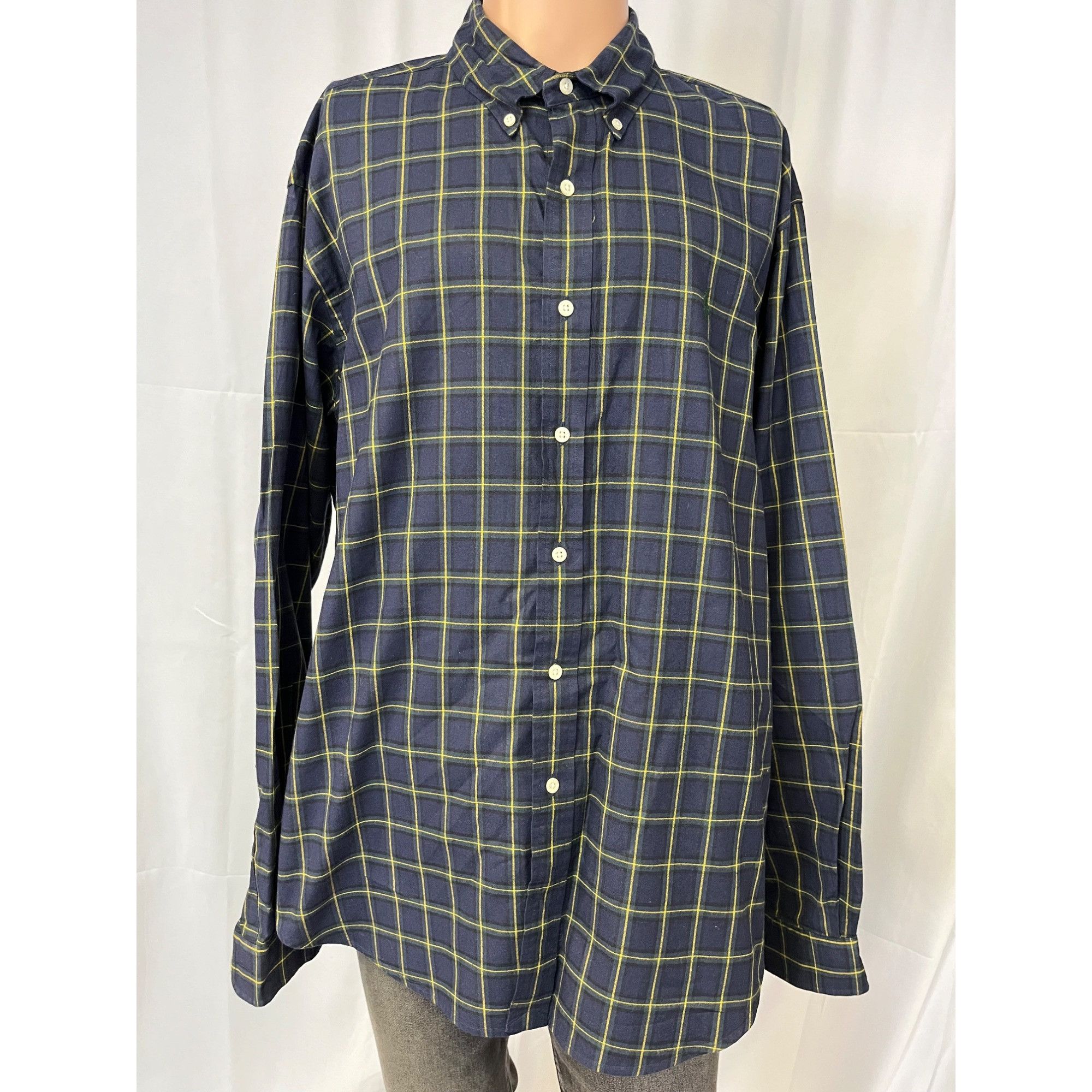 Ralph Lauren Ralph Lauren Mens Navy Blue Button Up Shirt Size XL SKU 6716 Size US XL / EU 56 / 4 - 1 Thumbnail