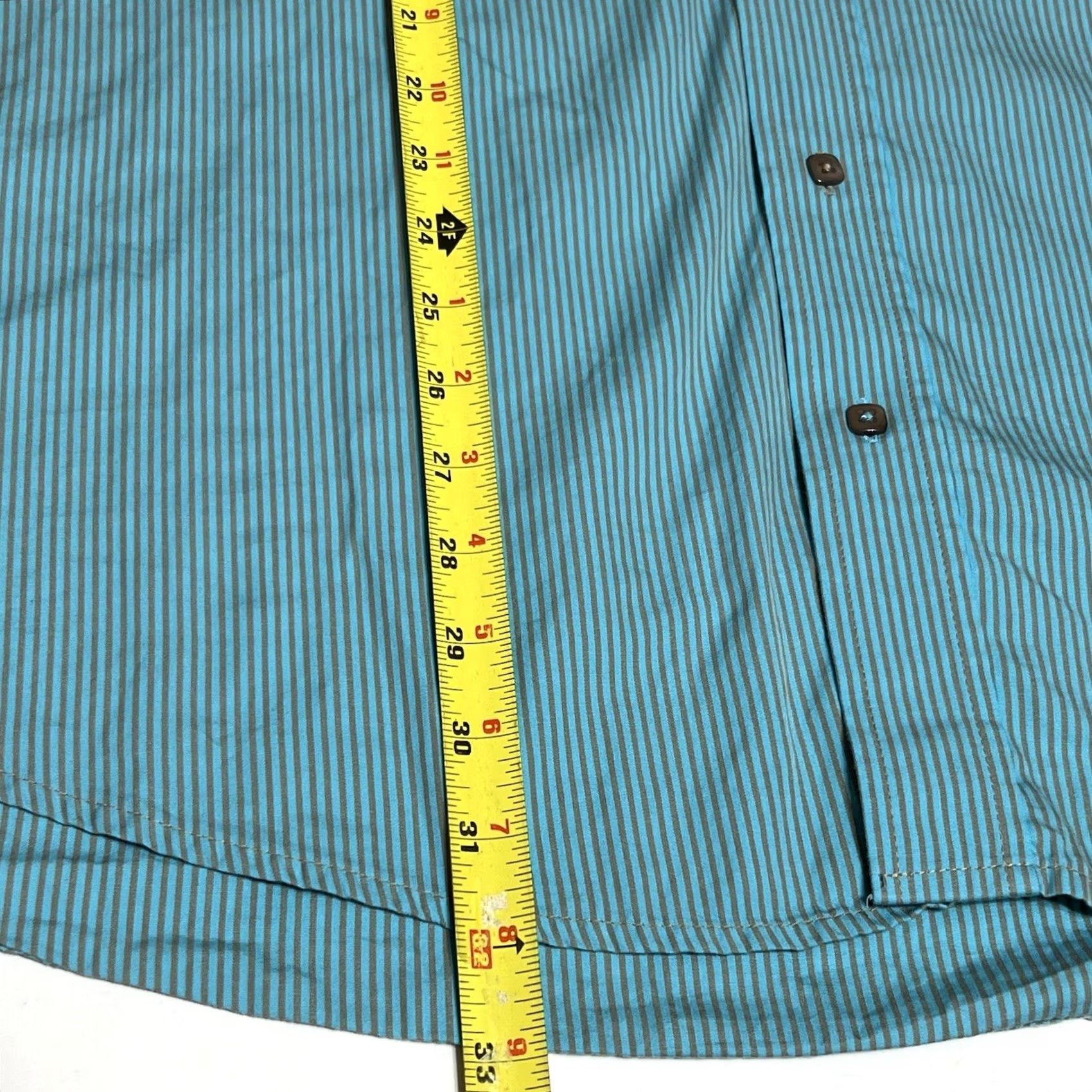 Vintage Cinch Shirt Men's M Button-Down Long Sleeve Turquoise Striped Western Cowboy Size US M / EU 48-50 / 2 - 5 Thumbnail