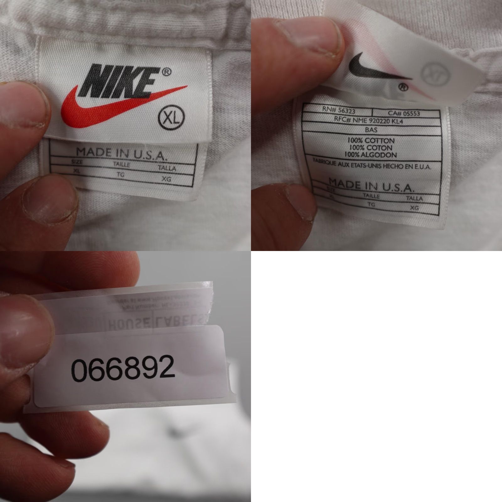 Nike Vintage Nike Shirt Men XL White V Neck Sleeveless Tank Top Muscle Gym Swoosh 90s Size US XL / EU 56 / 4 - 8 Thumbnail