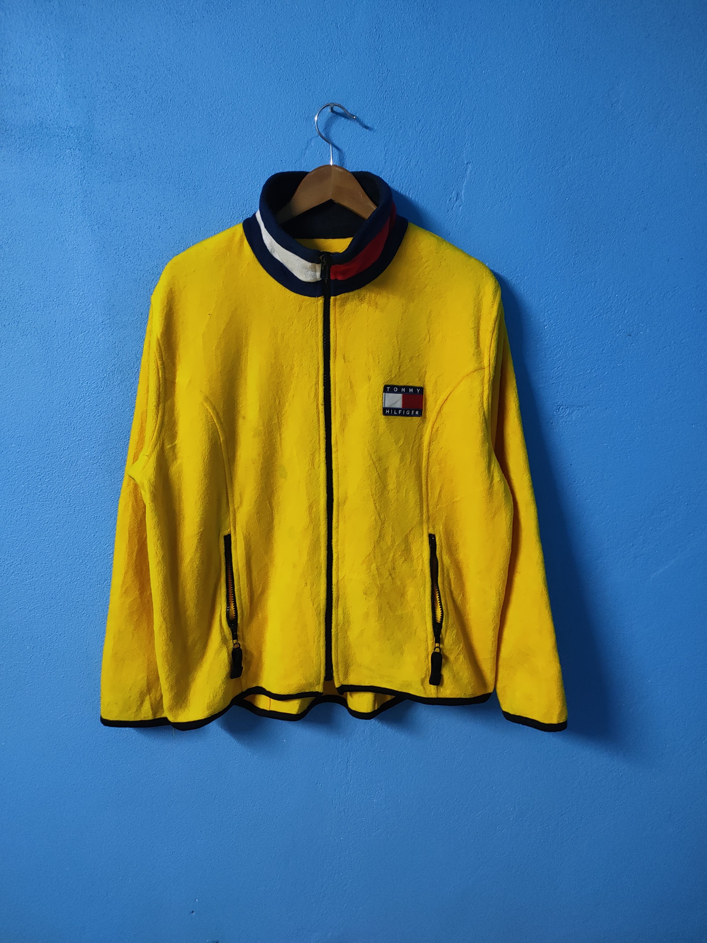 vintage TOMMY HILFIGER fleece sweater jacket