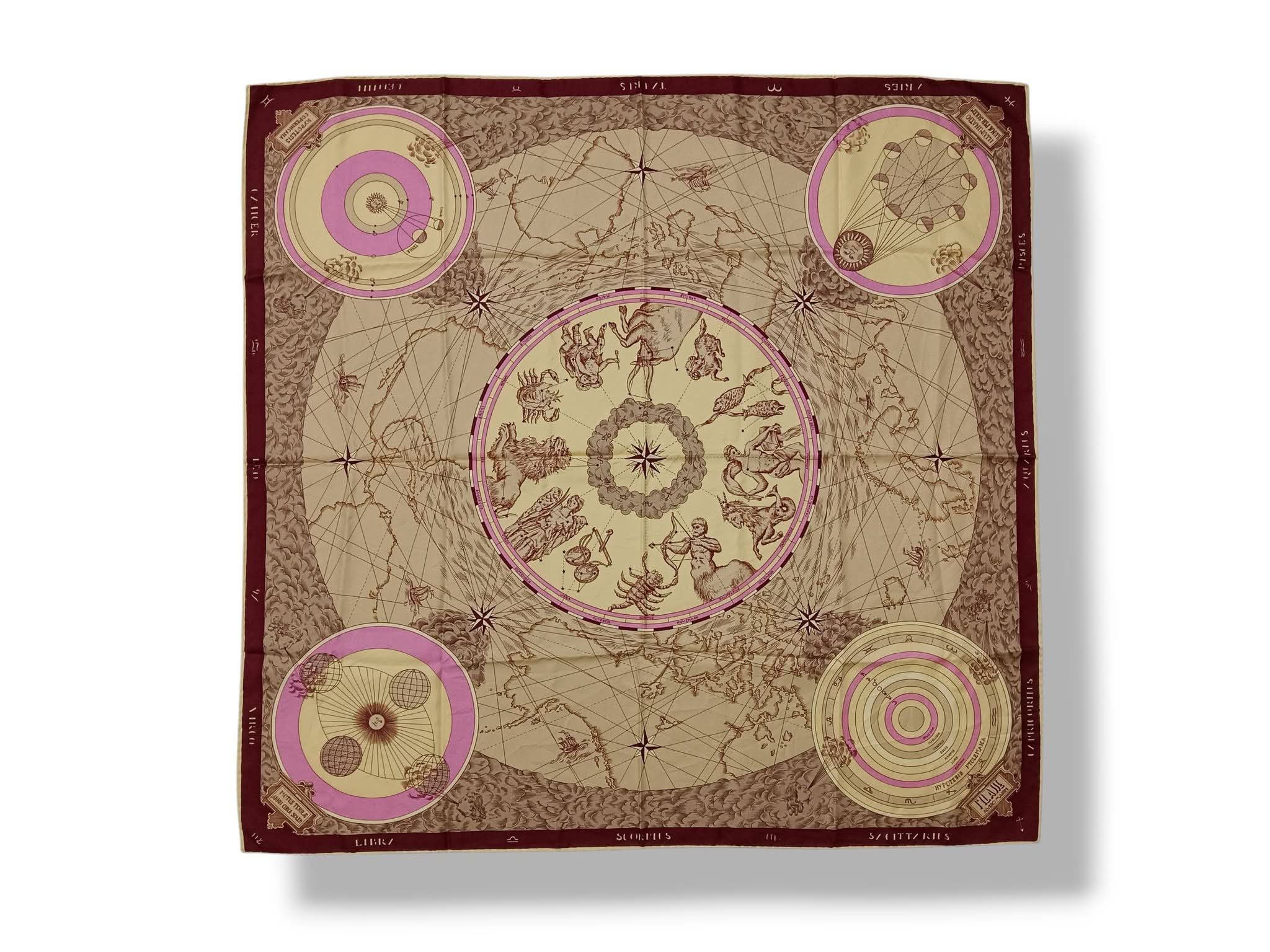 Alviero Martini Alviero Martini Silk Scarf Zodiac Illustration Size ONE SIZE - 1 Thumbnail
