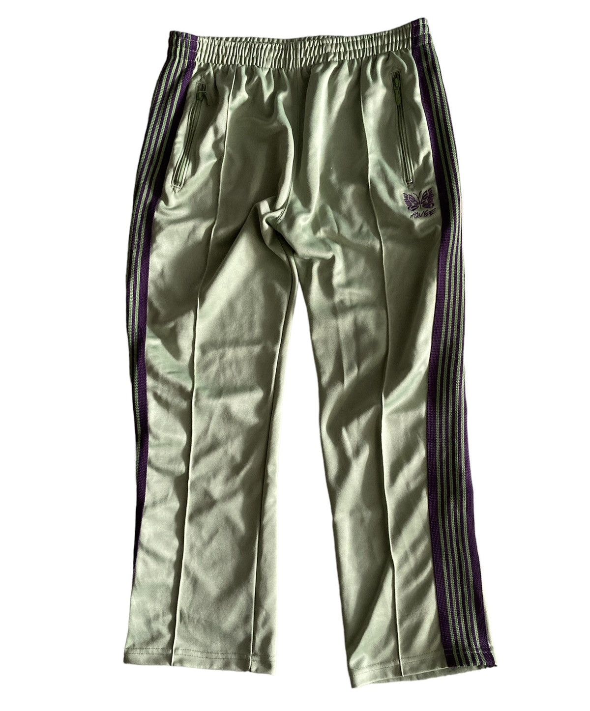 image of Awge Exclusive Luxury Green/purple Track Pants, Men's (Size 31)