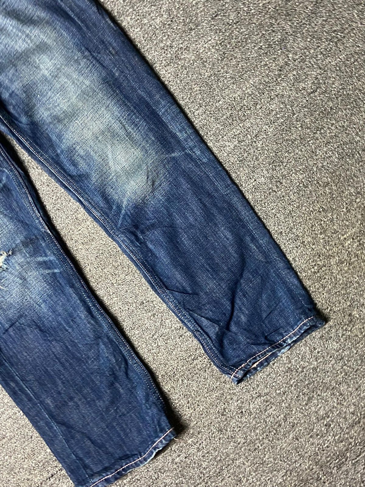 Japanese Brand CEPO Work & Military Distressed Ripped Jeans (158) Size US 32 / EU 48 - 8 Thumbnail