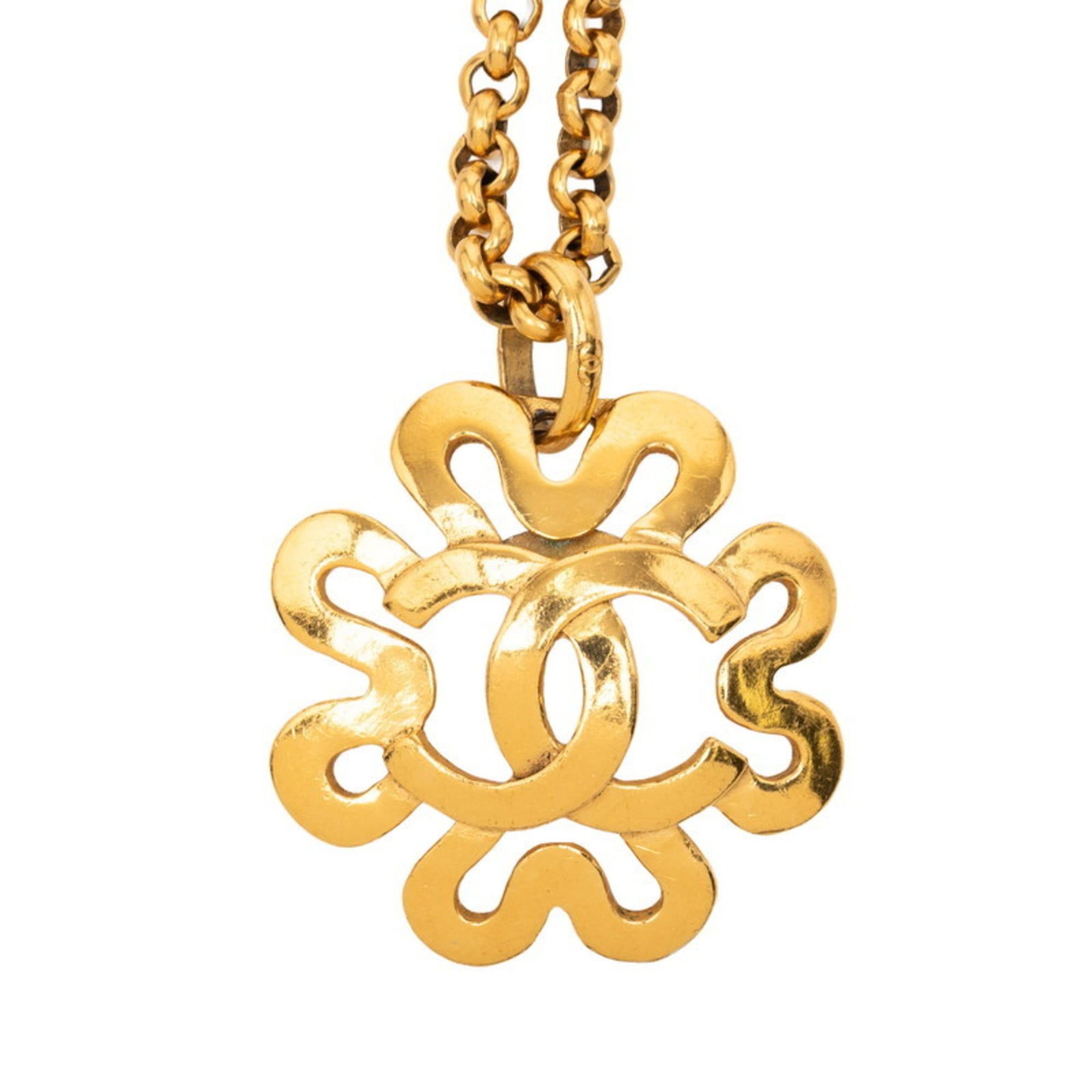 Chanel Vintage Chanel Coco Mark Chain Necklace, Gold Plated, Women's, CHANEL Size ONE SIZE - 1 Thumbnail