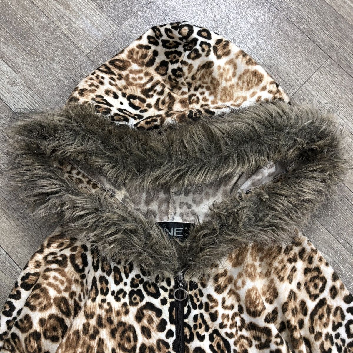 If Six Was Nine × Japanese Brand × Le Grande Bleu (L.G.B.) 2000s Hysteric Glamour Gothic LGB Leopard Fur ZipHoodie Long Size US M / EU 48-50 / 2 - 5 Thumbnail