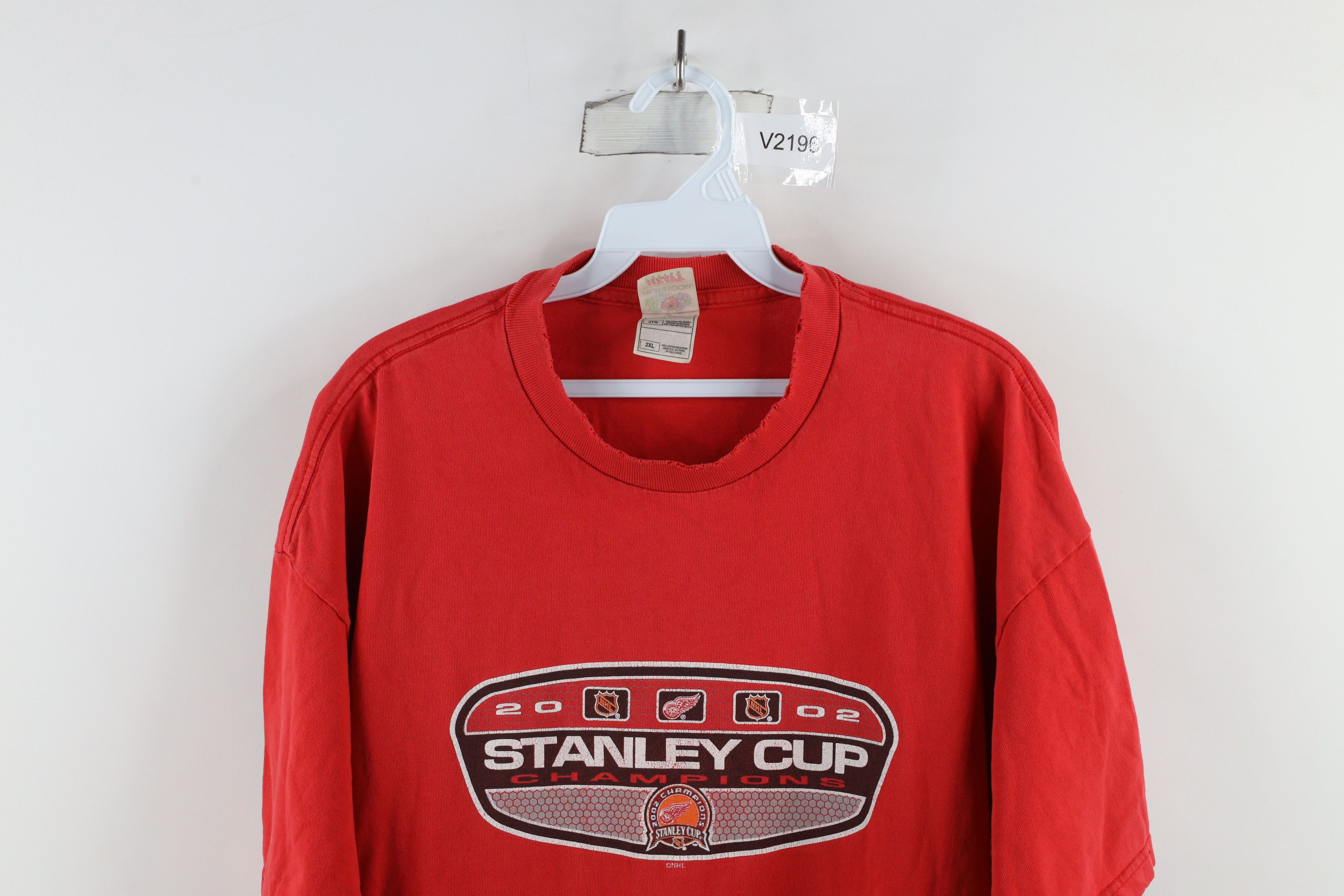 Vintage Vintage Y2K Stanley Cup Champs Detroit Red Wings T-Shirt Size US XXL / EU 58 / 5 - 2 Thumbnail