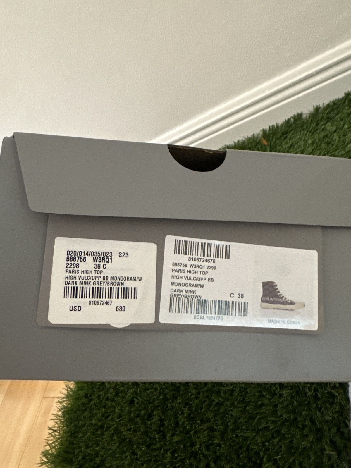 Balenciaga Paris High Top BB Monogram Dark Mink