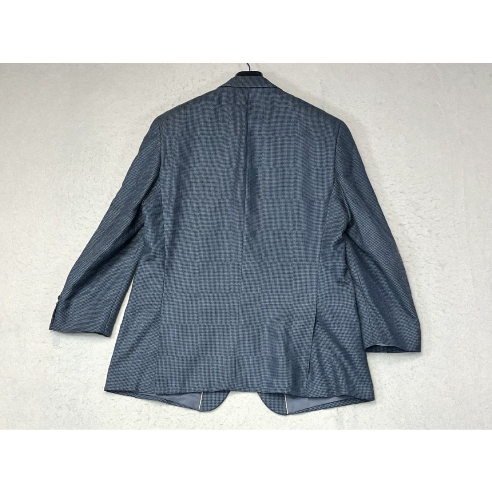 Michael Kors Michael Kors Blazer Men 42L Blue Gray Plaid Silk Wool Two Button Wool Blazer Mens30? Size 42R - 2 Thumbnail