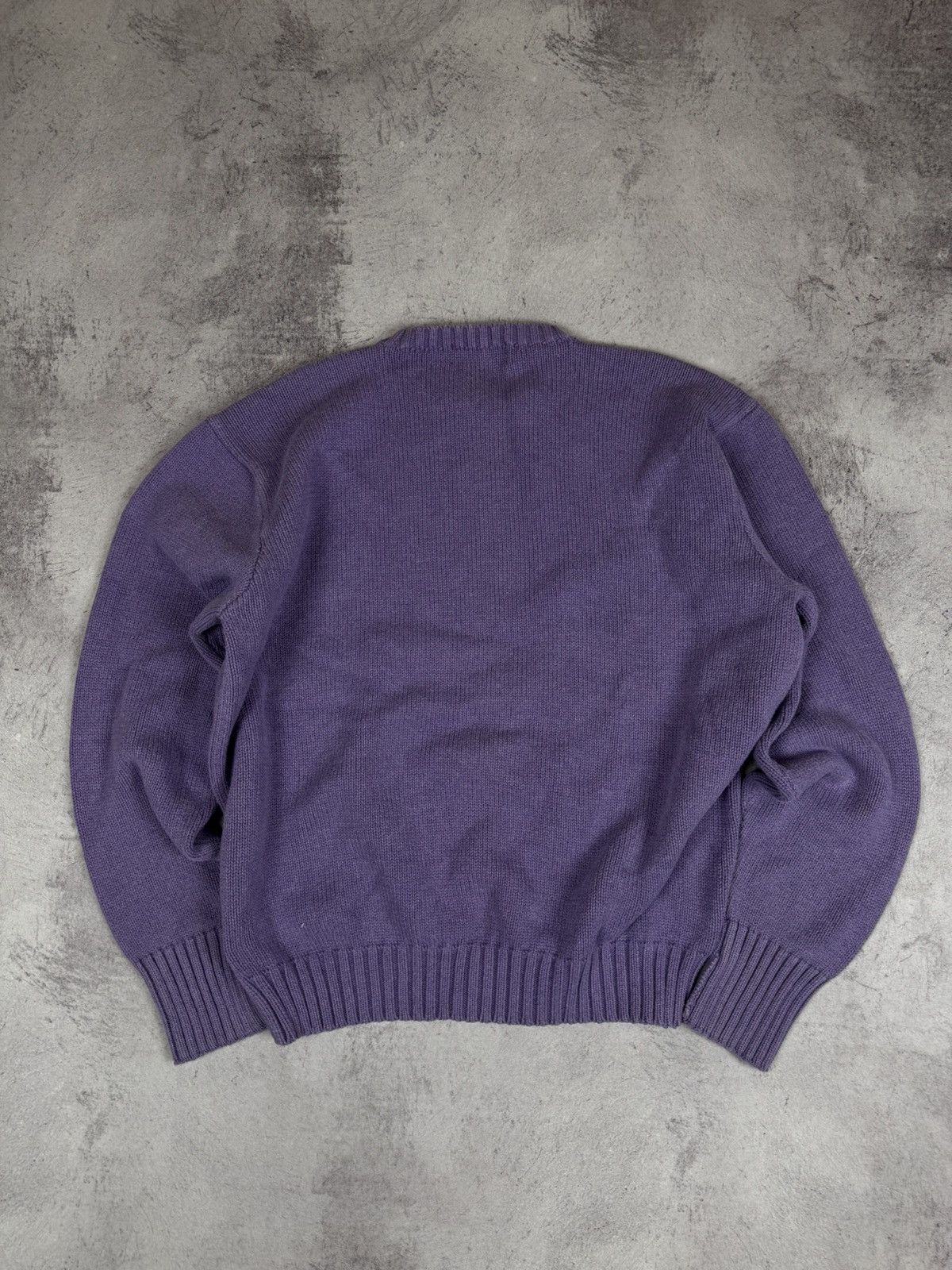 Polo Ralph Lauren Vintage Wool Purple Polo Ralph Lauren Sweatshirt Size US L / EU 52-54 / 3 - 1 Thumbnail