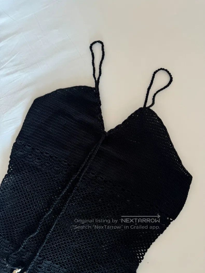 Chrome Hearts CHROME HEARTS Size S Cross-cut leather silver knit skirt Size S / US 4 / IT 40 - 5 Thumbnail