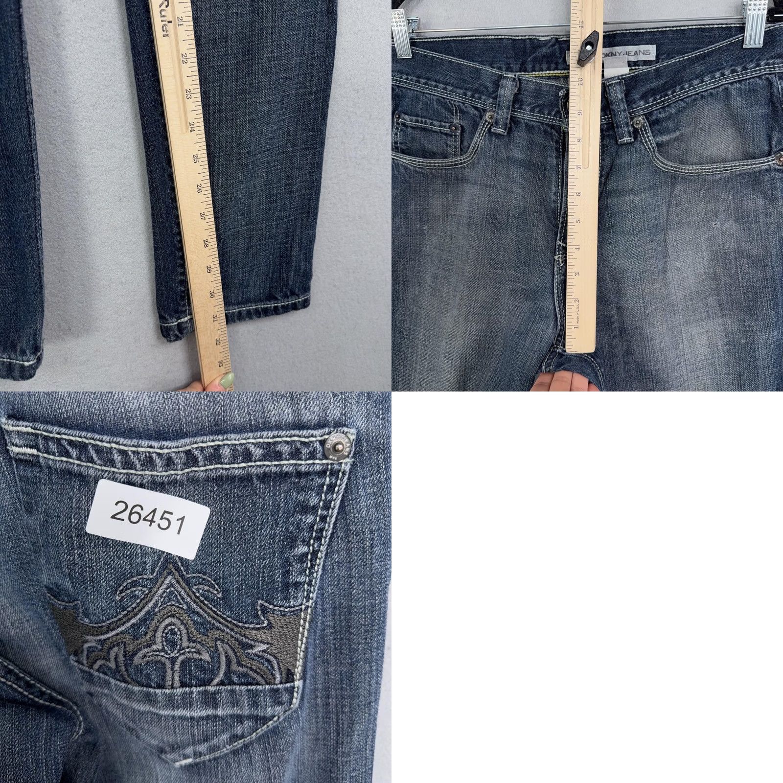 DKNY DKNY Jeans Mens 32x32 Blue Baggy Skater Embroidered Denim Y2K Mall Grunge Size US 32 / EU 48 - 10 Thumbnail