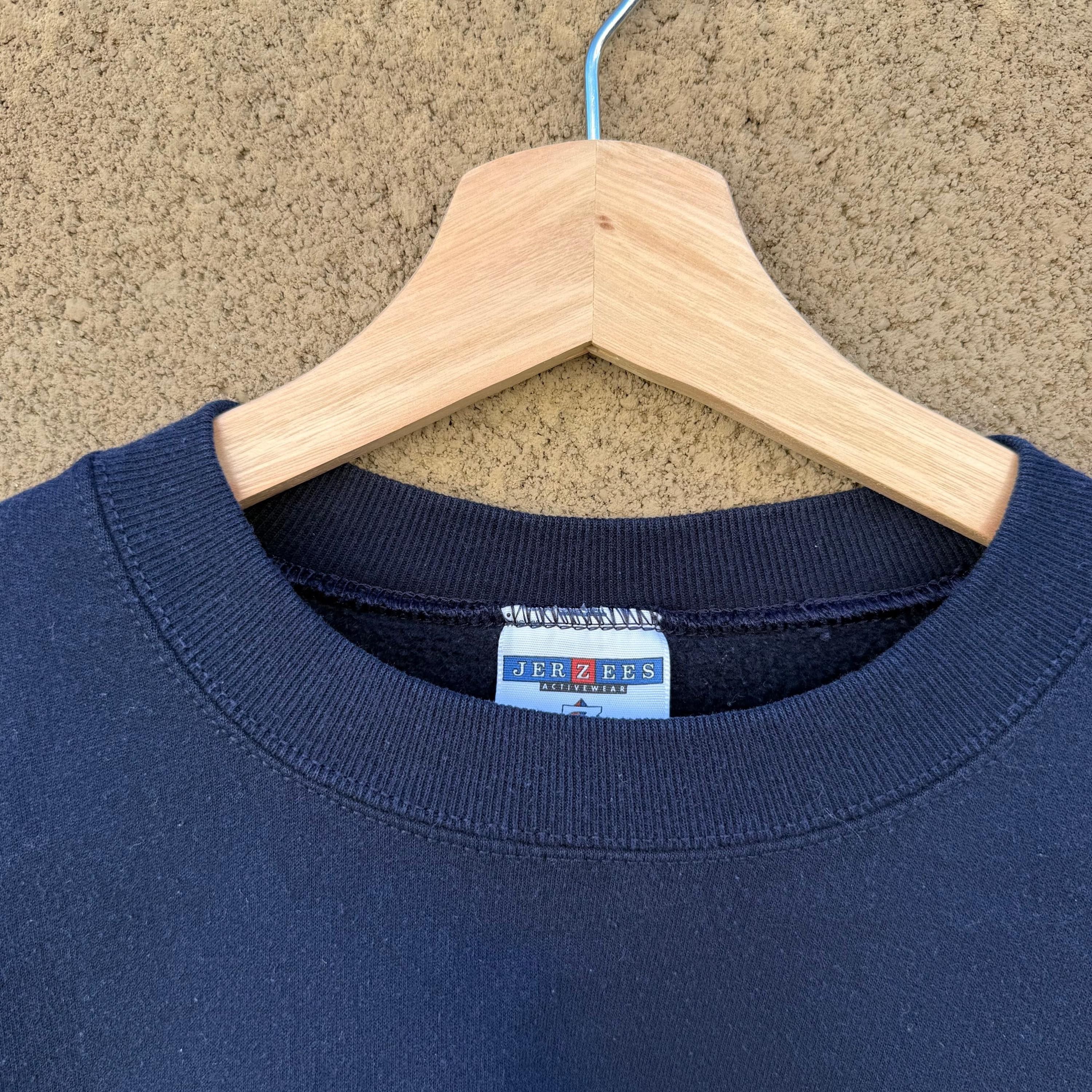 Jerzees 90's JERZEES Faded Navy Crewneck Sweatshirt Size US M / EU 48-50 / 2 - 4 Thumbnail
