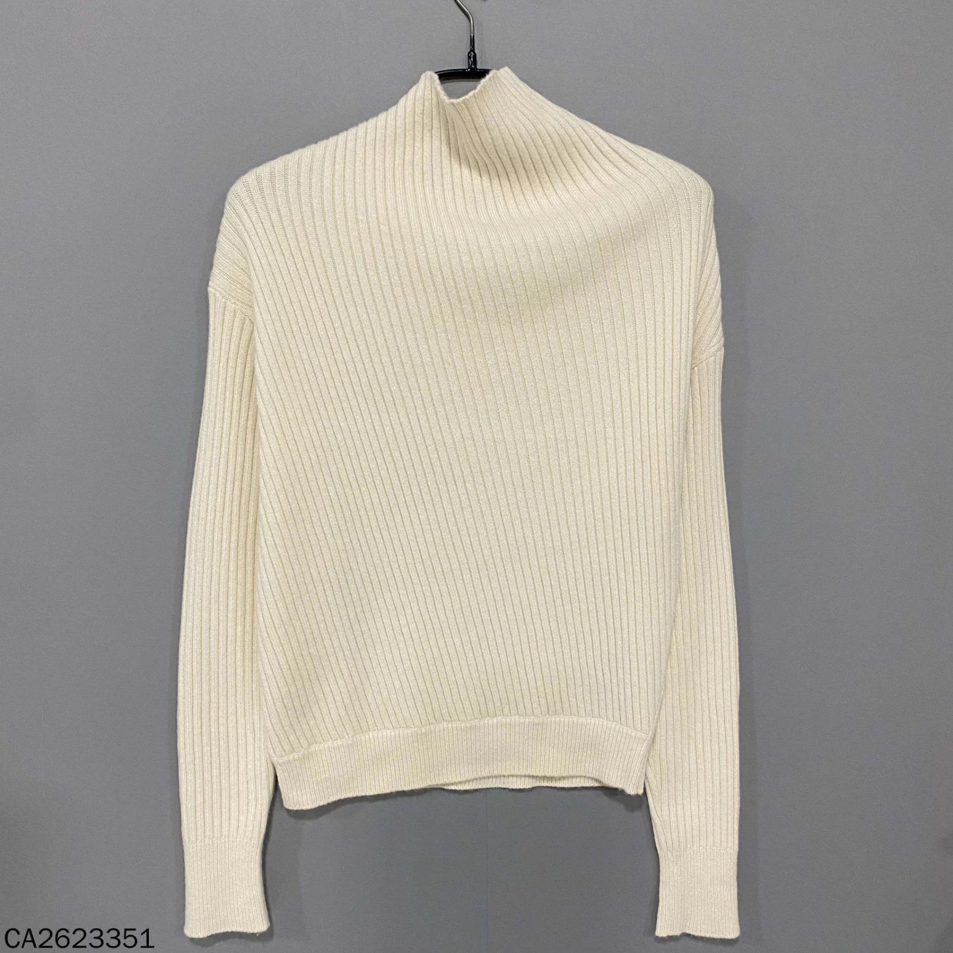 Other Loro Piana White Asym Collar L/S Sweater XS Size XS / US 0-2 / IT 36-38 - 2 Thumbnail