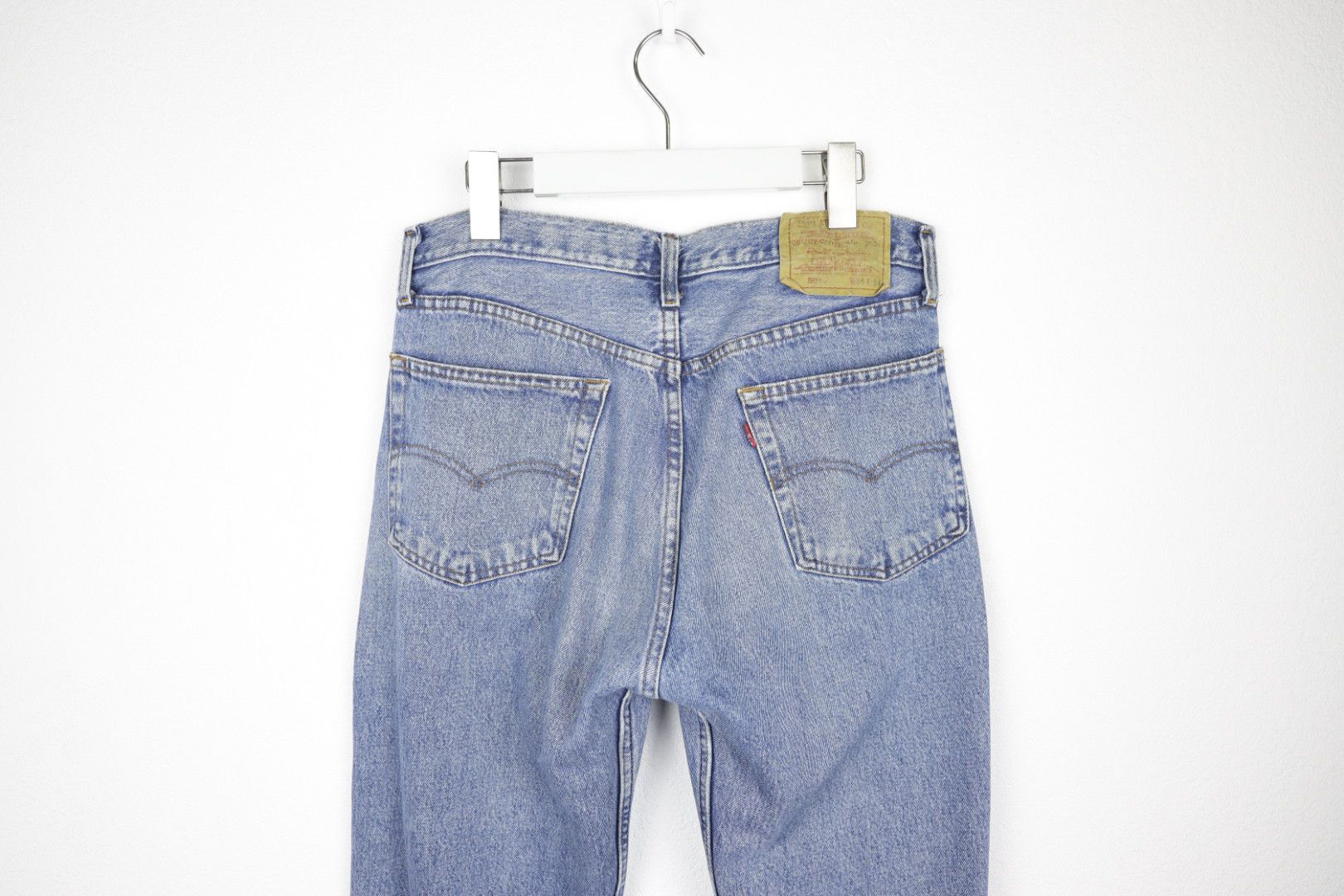 Levi's × Levi's Vintage Clothing × Vintage Vintage 90s Levi's 501 Blue Washed Denim Tab Jeans Pants Size US 32 / EU 48 - 9 Thumbnail