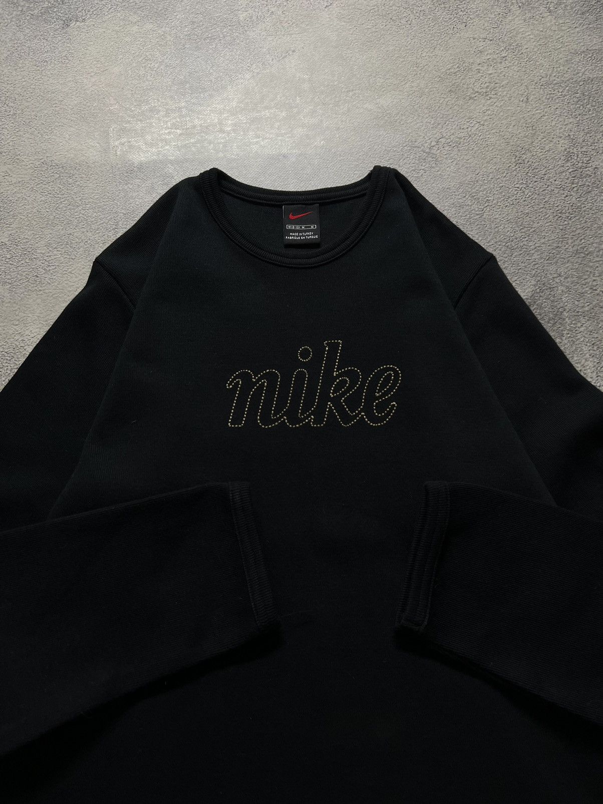Vintage Vintage Y2k Nike 🖤 Spellout Big Ligo Rare Sweatshirt 00’s Size M / US 6-8 / IT 42-44 - 3 Thumbnail