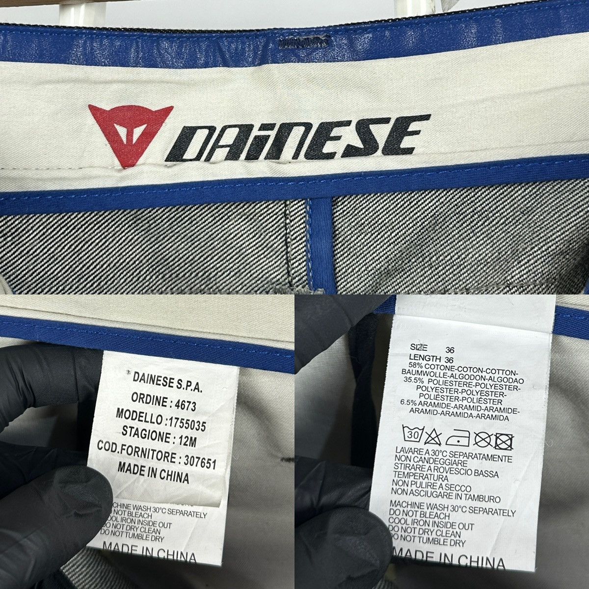 Dainese Dainese D-Tec Motorcycle Biker Denim Jeans Pants Size US 36 / EU 52 - 25 Thumbnail