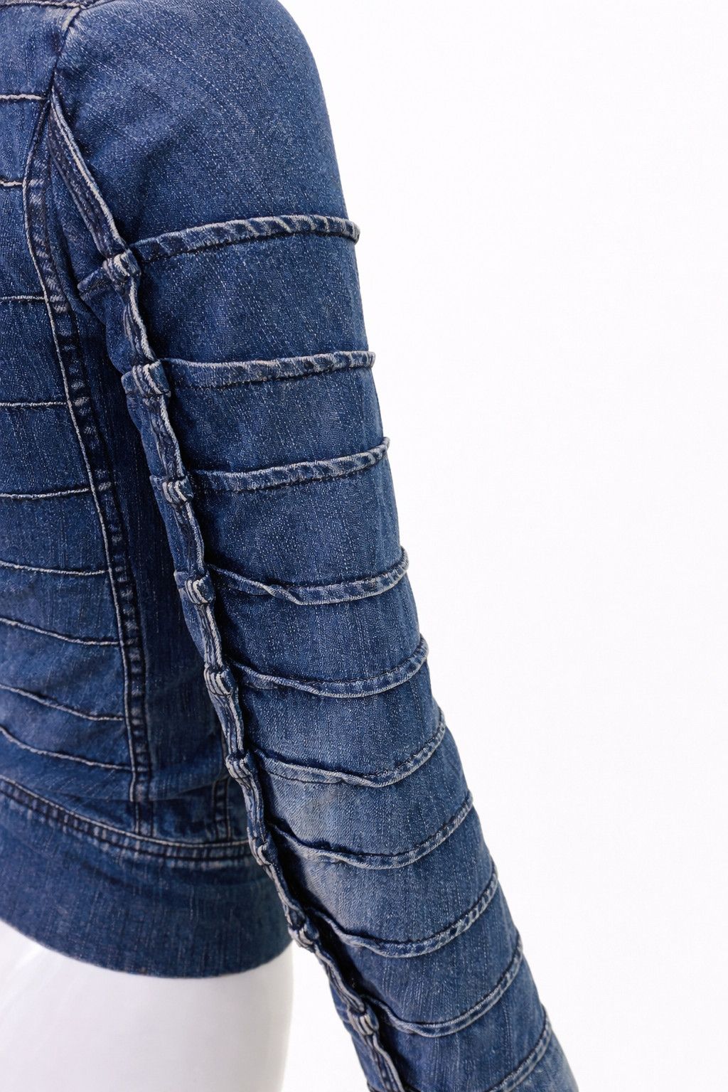 plein sud Plein Sud Sculpted Structured Seam Denim XS Small Jacket Size XS / US 0-2 / IT 36-38 - 8 Thumbnail